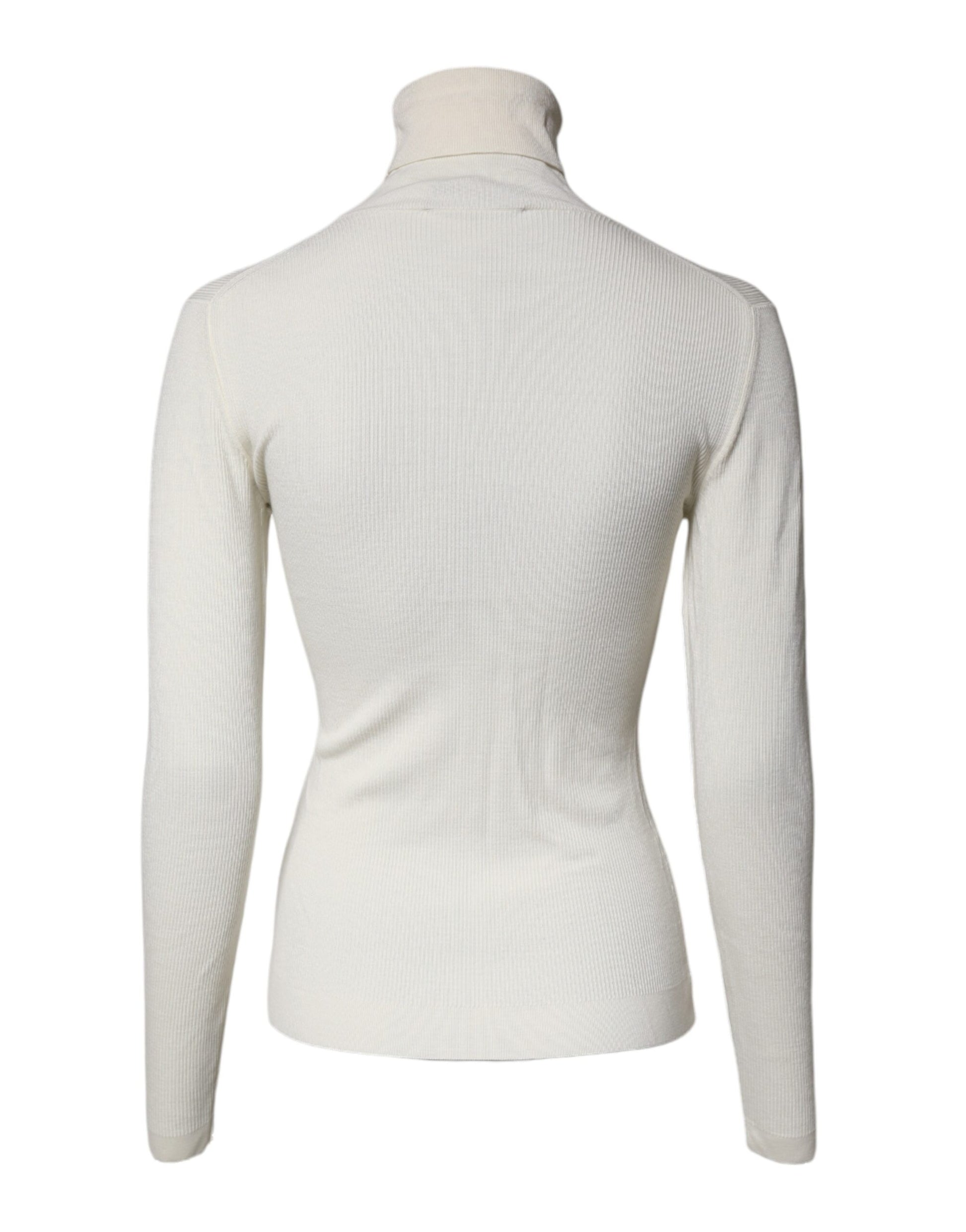 Dolce & Gabbana White Turtleneck for Women side view