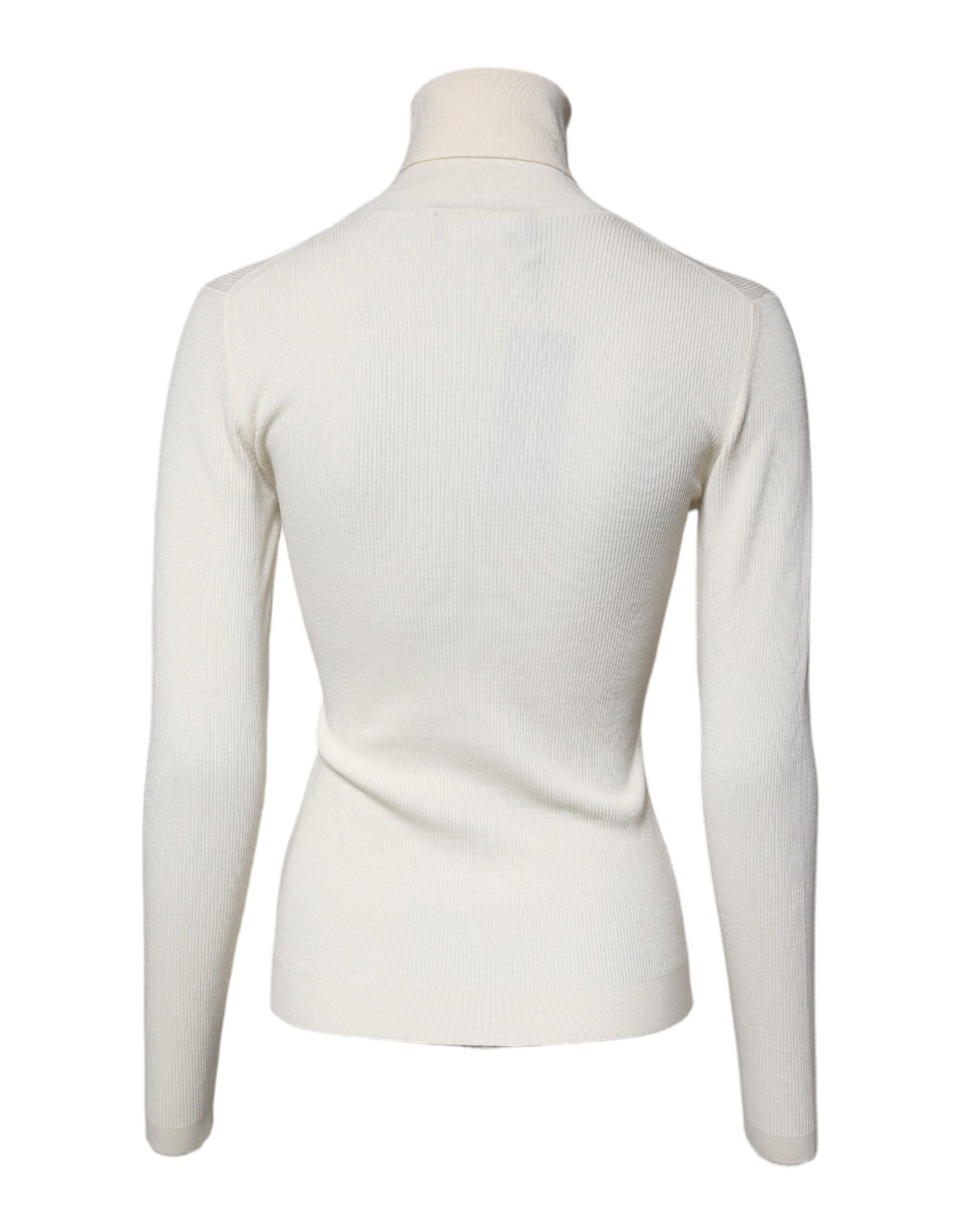 Dolce & Gabbana White Turtleneck for Women detail view