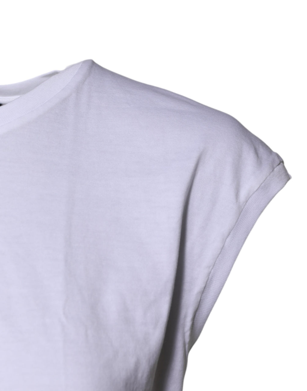 Dolce & Gabbana White Sleeveless T-Shirt for Women detail view