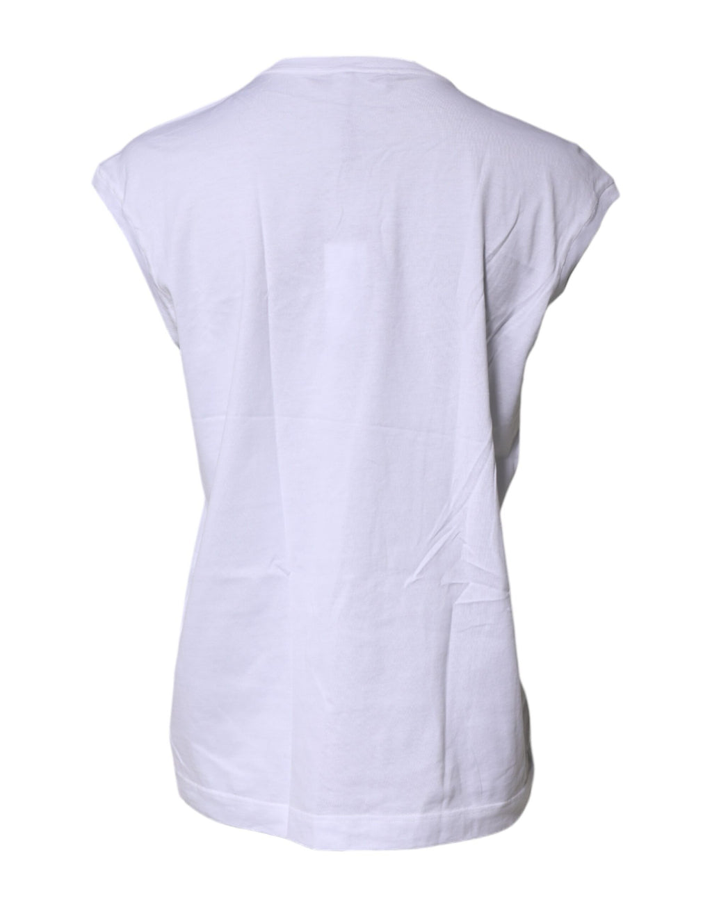 Dolce & Gabbana White Sleeveless T-Shirt for Women side view