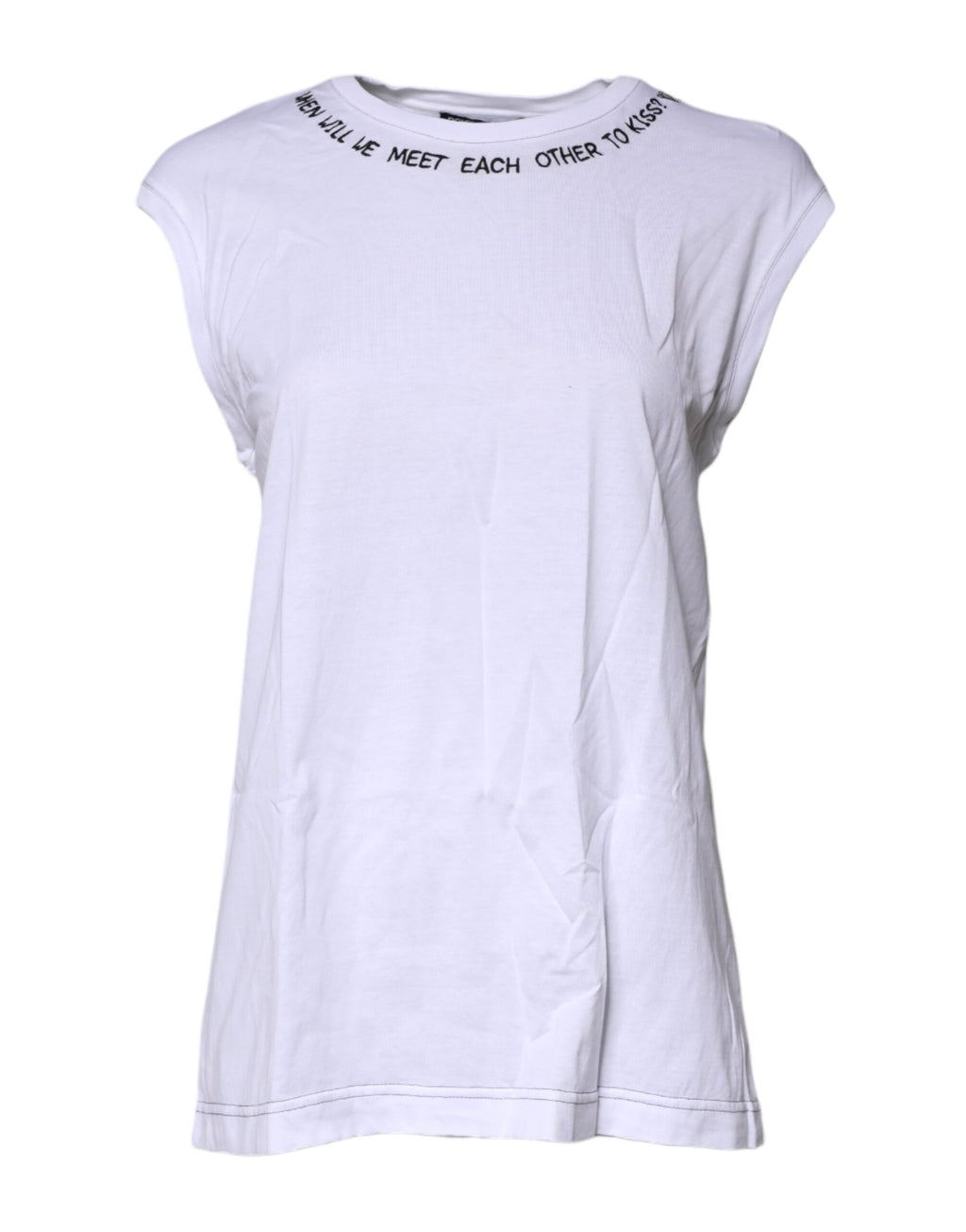 Dolce & Gabbana White Sleeveless T-Shirt for Women alternate view