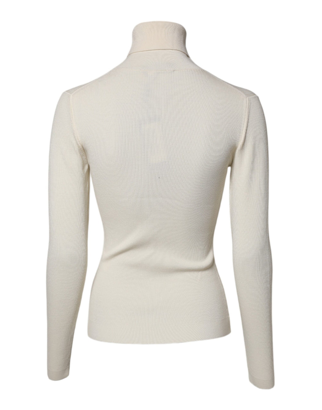 Pull fin à col roulé et manches longues en crème Dolce & Gabbana