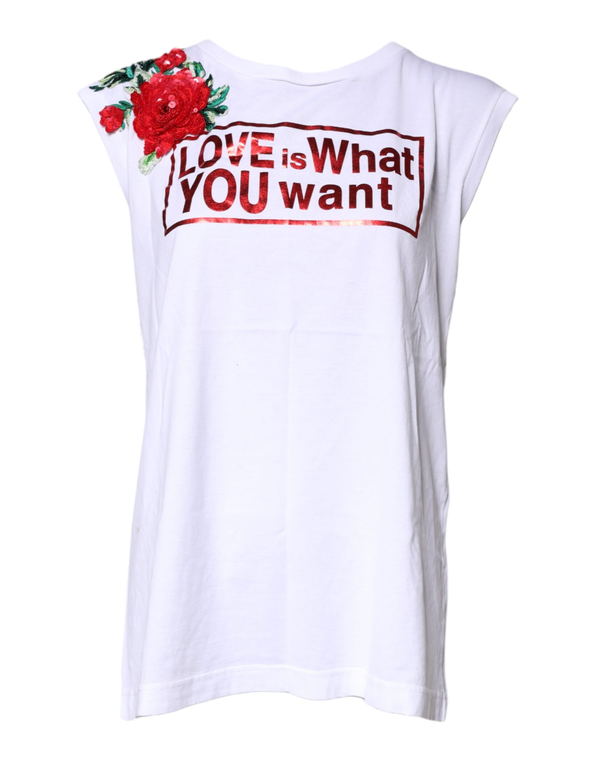 Dolce & Gabbana White Sleeveless T-Shirt for Women alternate view