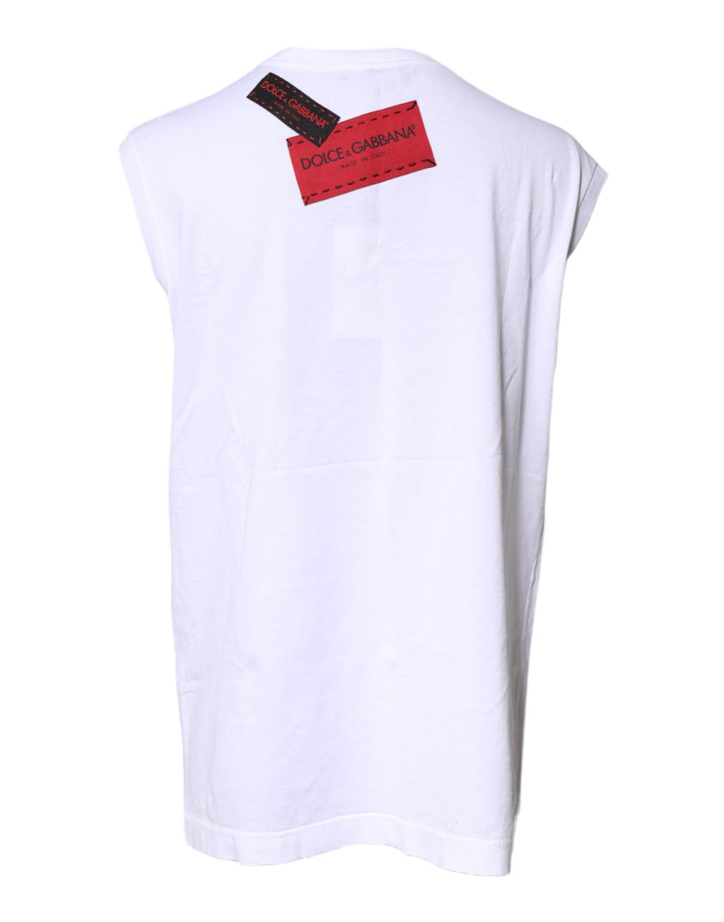 Dolce & Gabbana White Sleeveless T-Shirt for Women side view