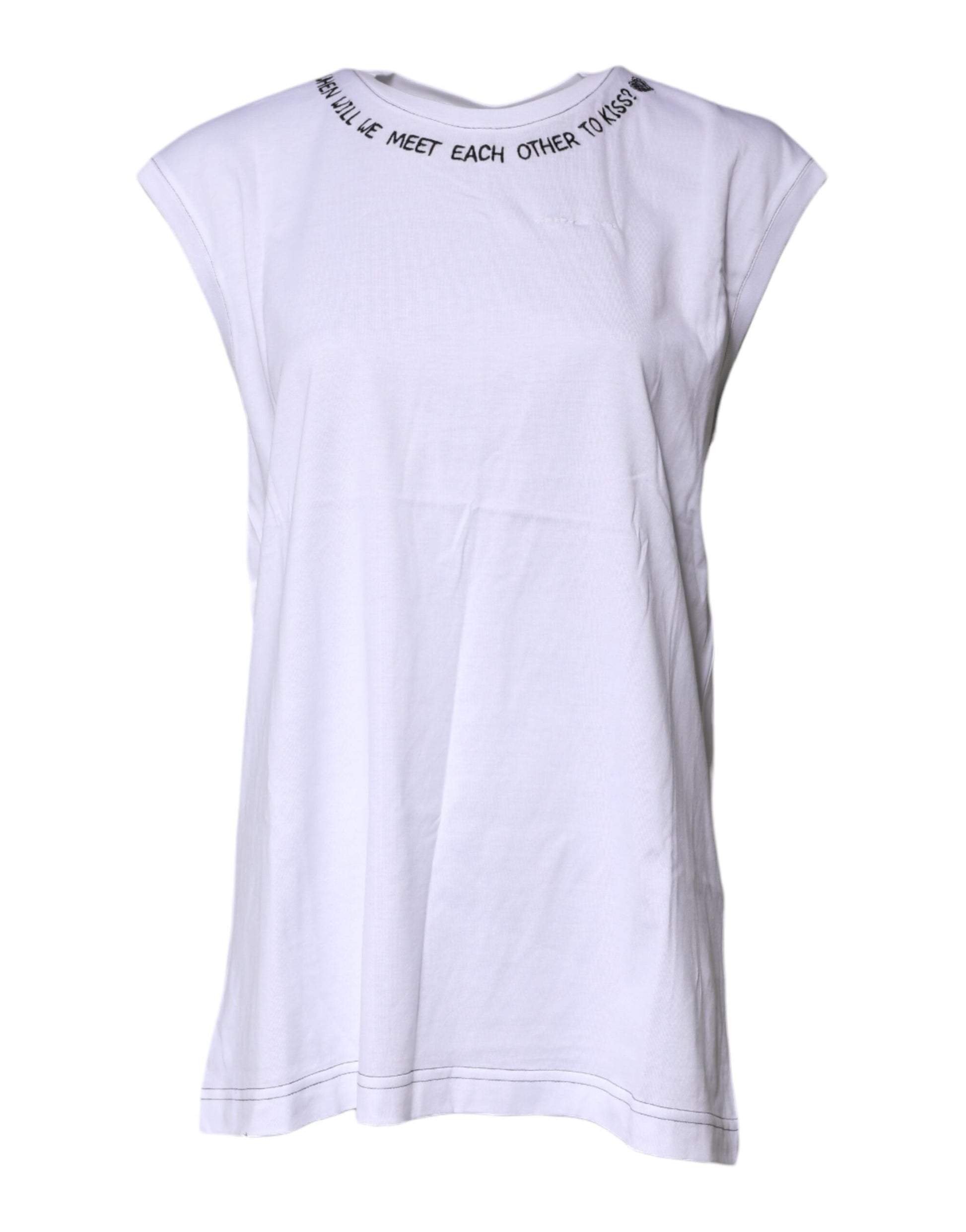 Dolce & Gabbana White Sleeveless T-Shirt for Women