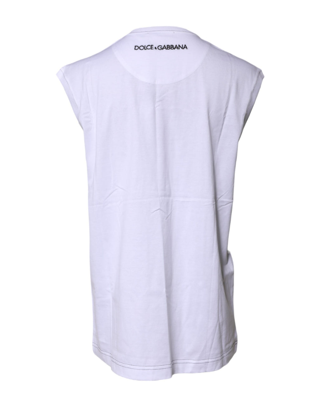 Dolce & Gabbana White Sleeveless T-Shirt for Women side view