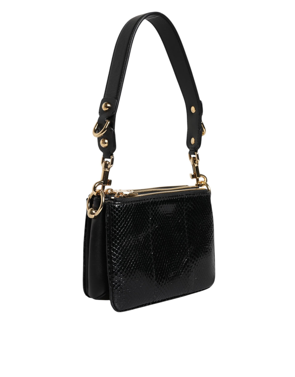Sac à bandoulière Dolce & Gabbana en cuir exotique noir