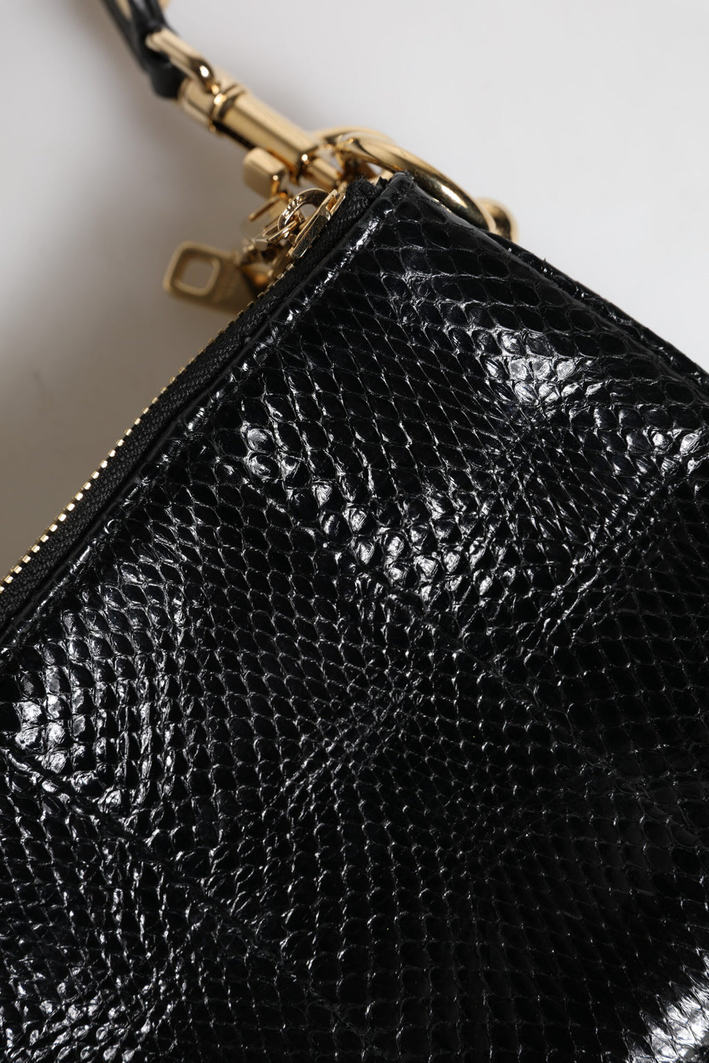 Sac à bandoulière Dolce & Gabbana en cuir exotique noir