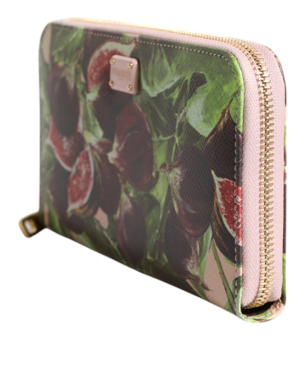 Portefeuille continental zippé en cuir Dauphine, motif fruits et couleur multicolore, Dolce & Gabbana