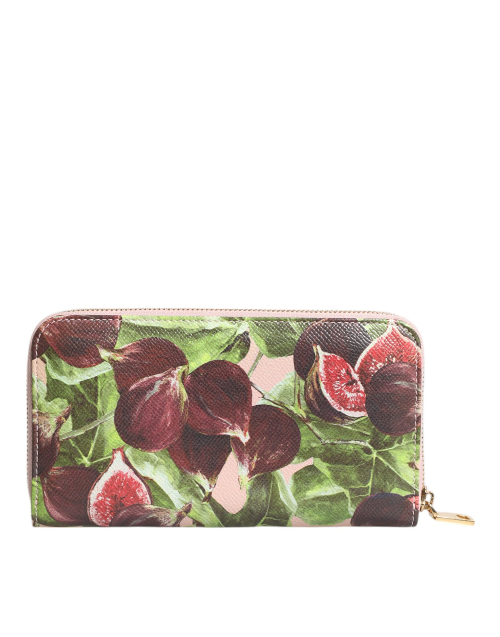 Portefeuille continental zippé en cuir Dauphine, motif fruits et couleur multicolore, Dolce & Gabbana