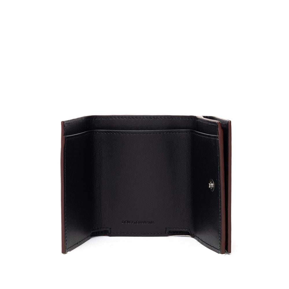 Portefeuille Dolce & Gabbana en veau rouge