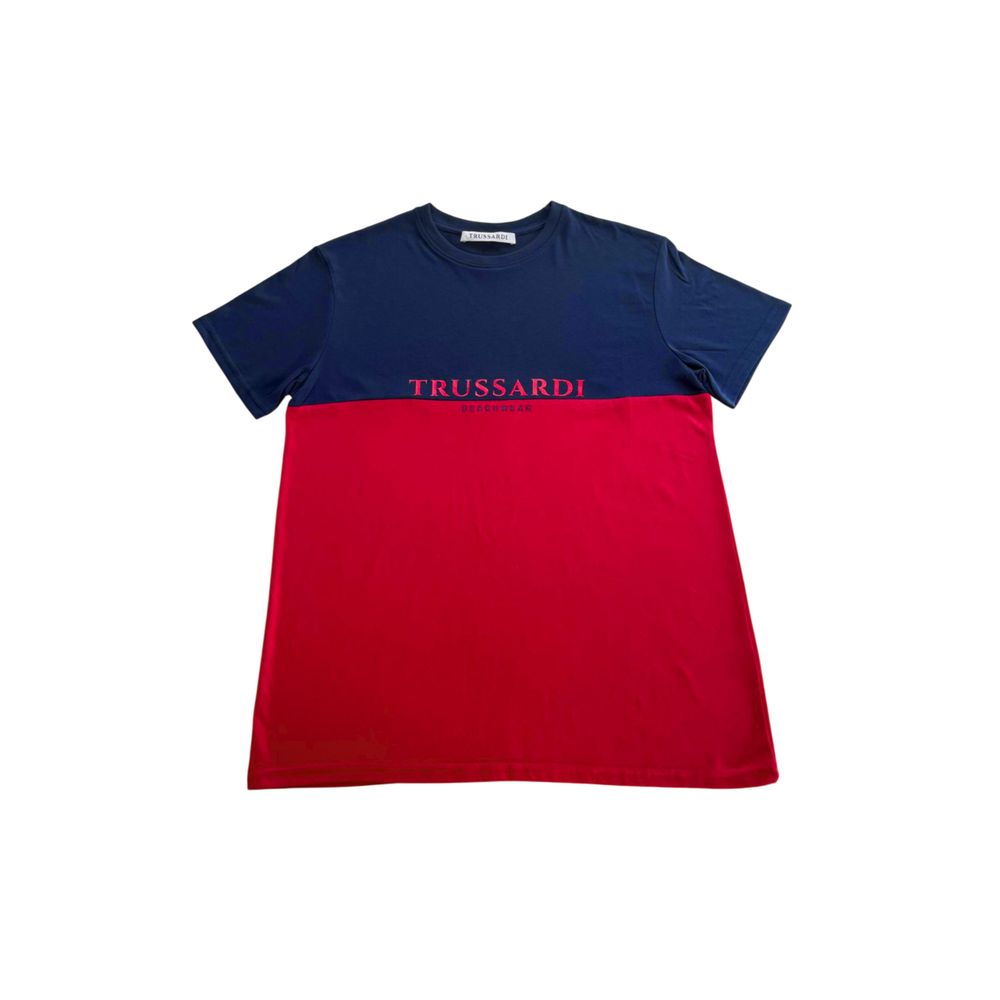 T-shirt homme en coton rouge Trussardi Beachwear