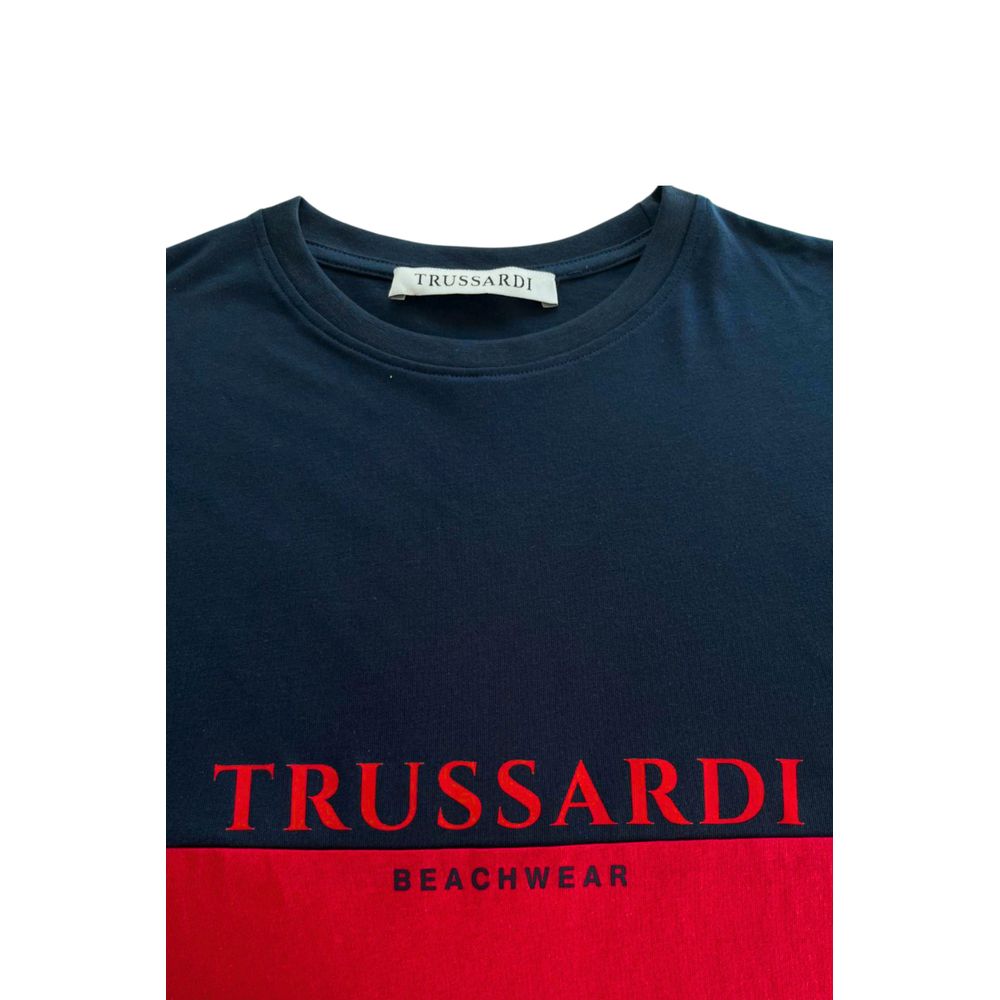 T-shirt homme en coton rouge Trussardi Beachwear