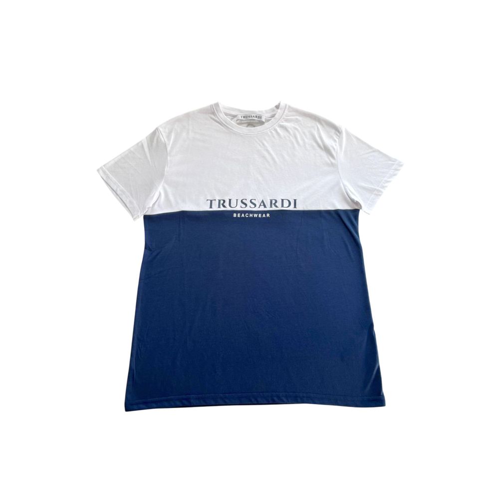 Trussardi Beachwear Blue T-Shirt for Men