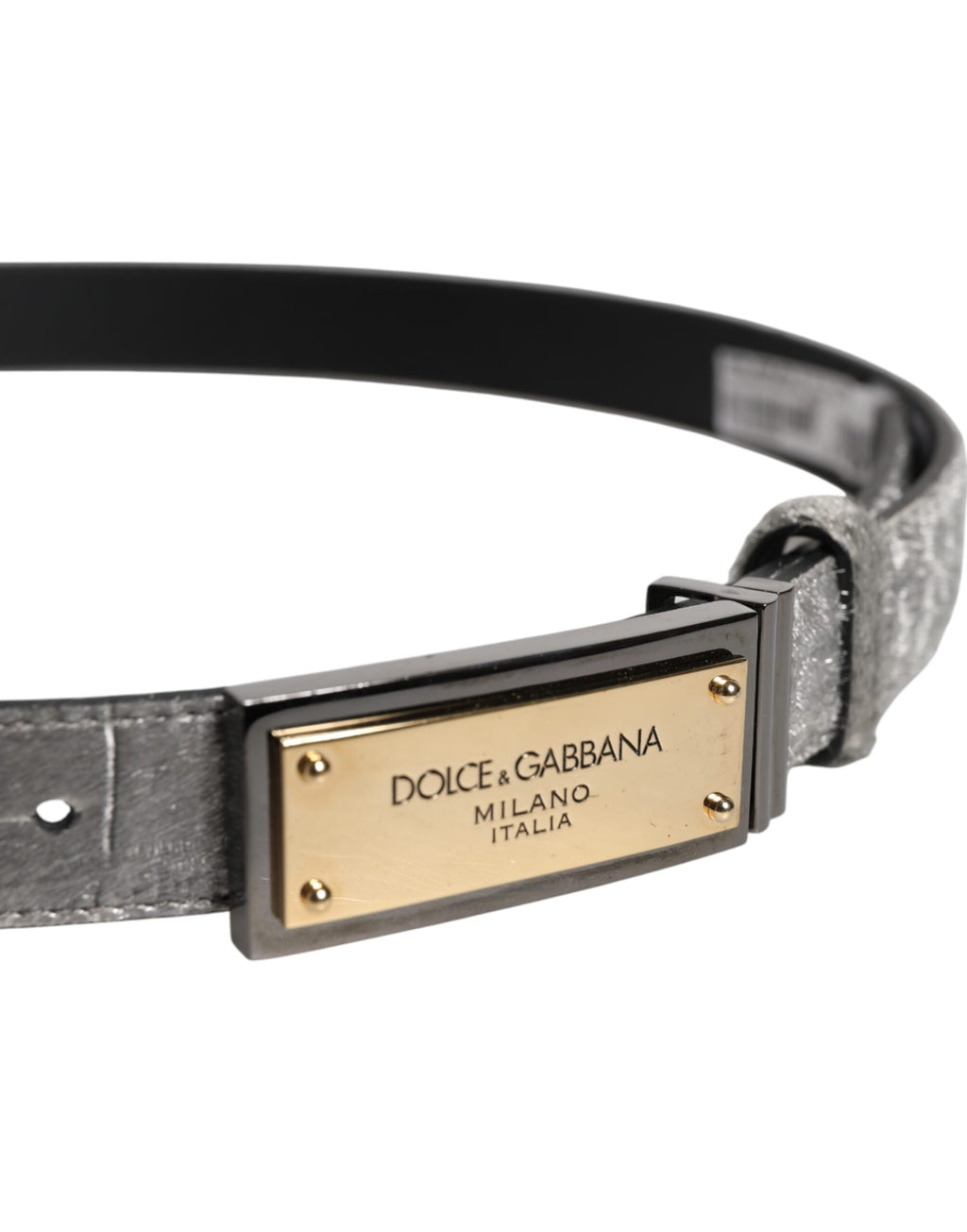 Dolce & Gabbana Silver Belt for Men side view