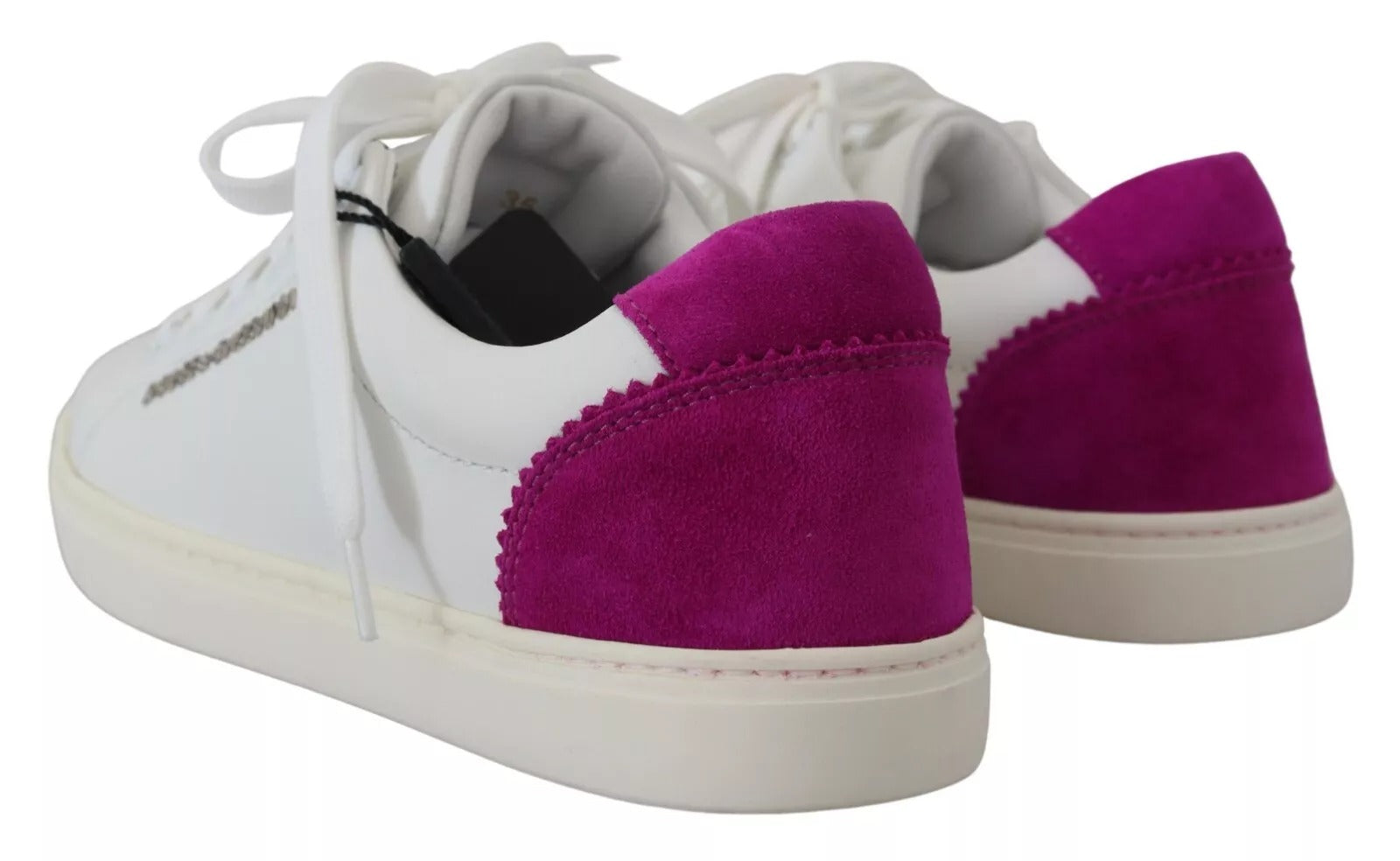 Dolce & Gabbana White Low Top Sneakers for Women side view