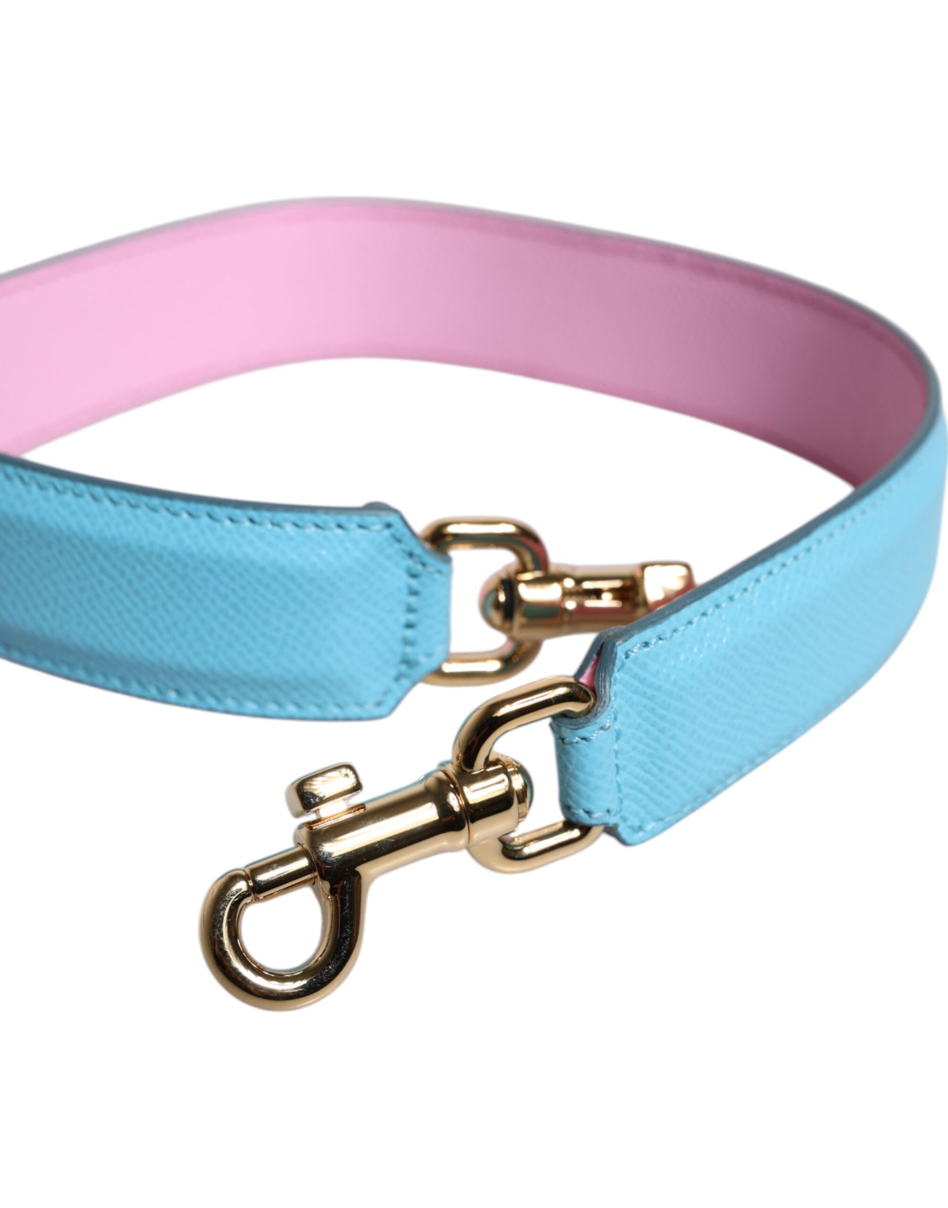 Bandoulière en cuir rose et bleu Dolce & Gabbana