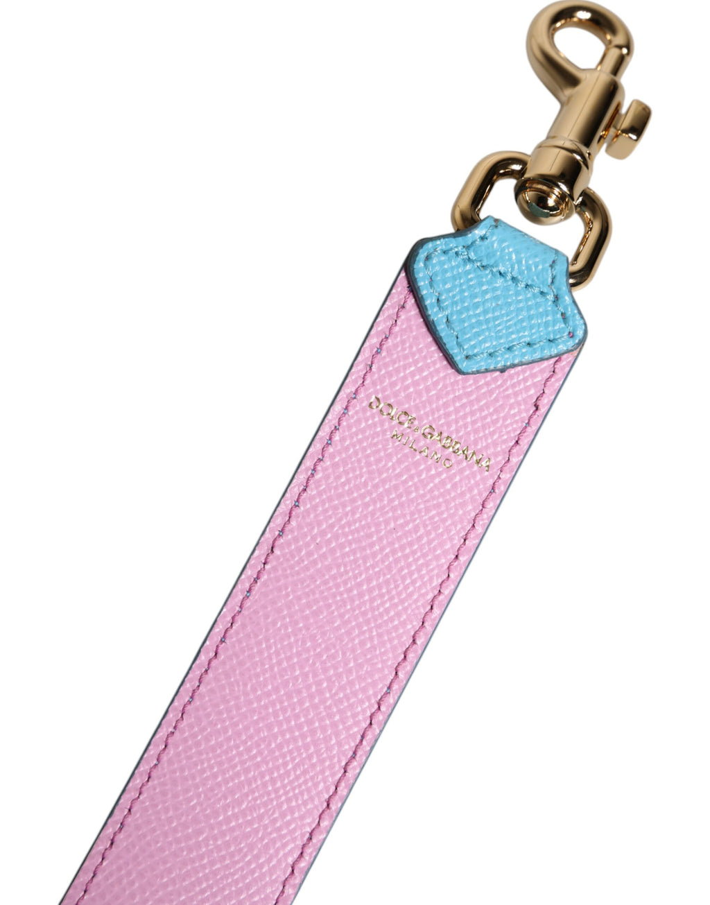 Bandoulière en cuir rose et bleu Dolce & Gabbana