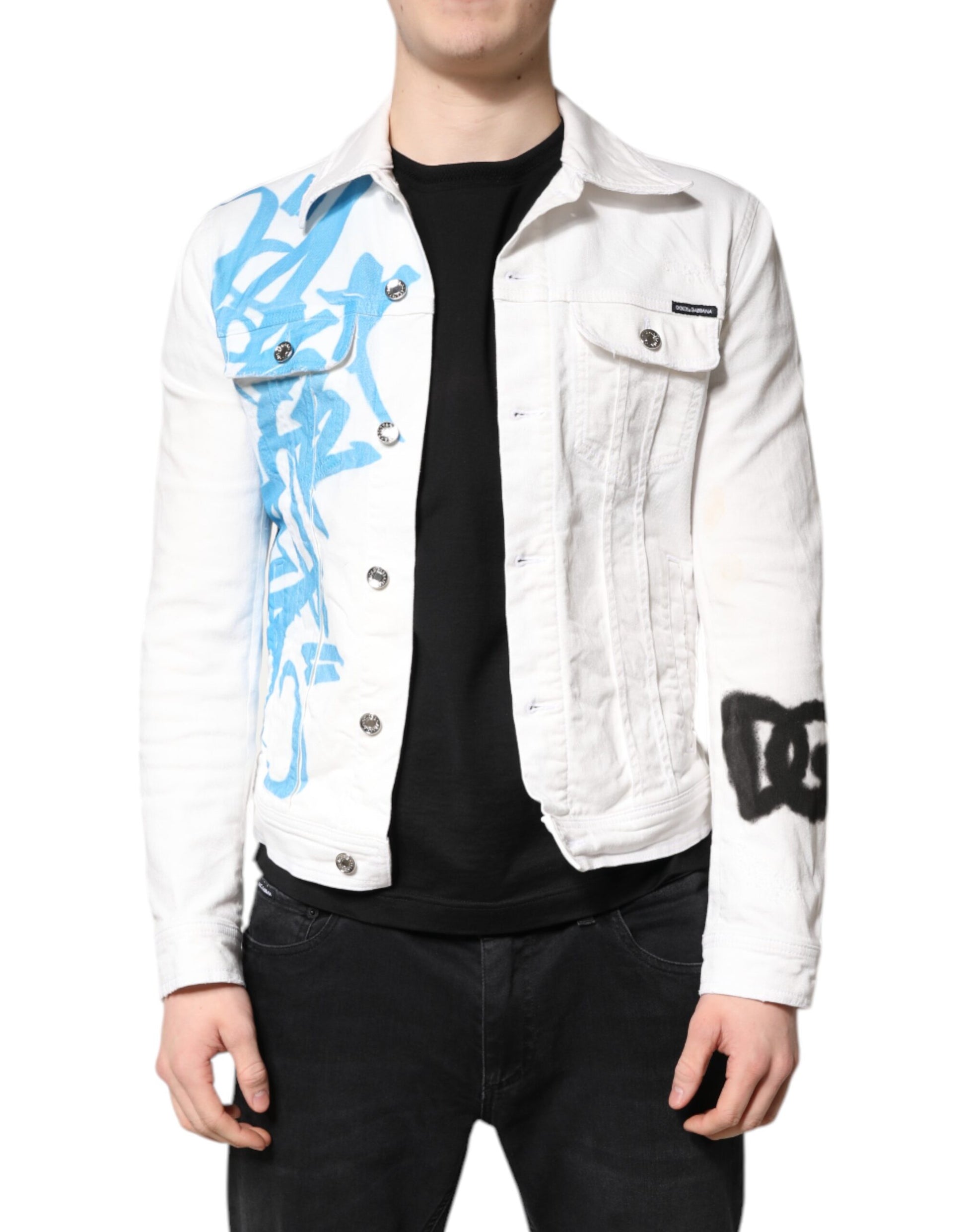 Dolce & Gabbana White Denim Jackets for Men