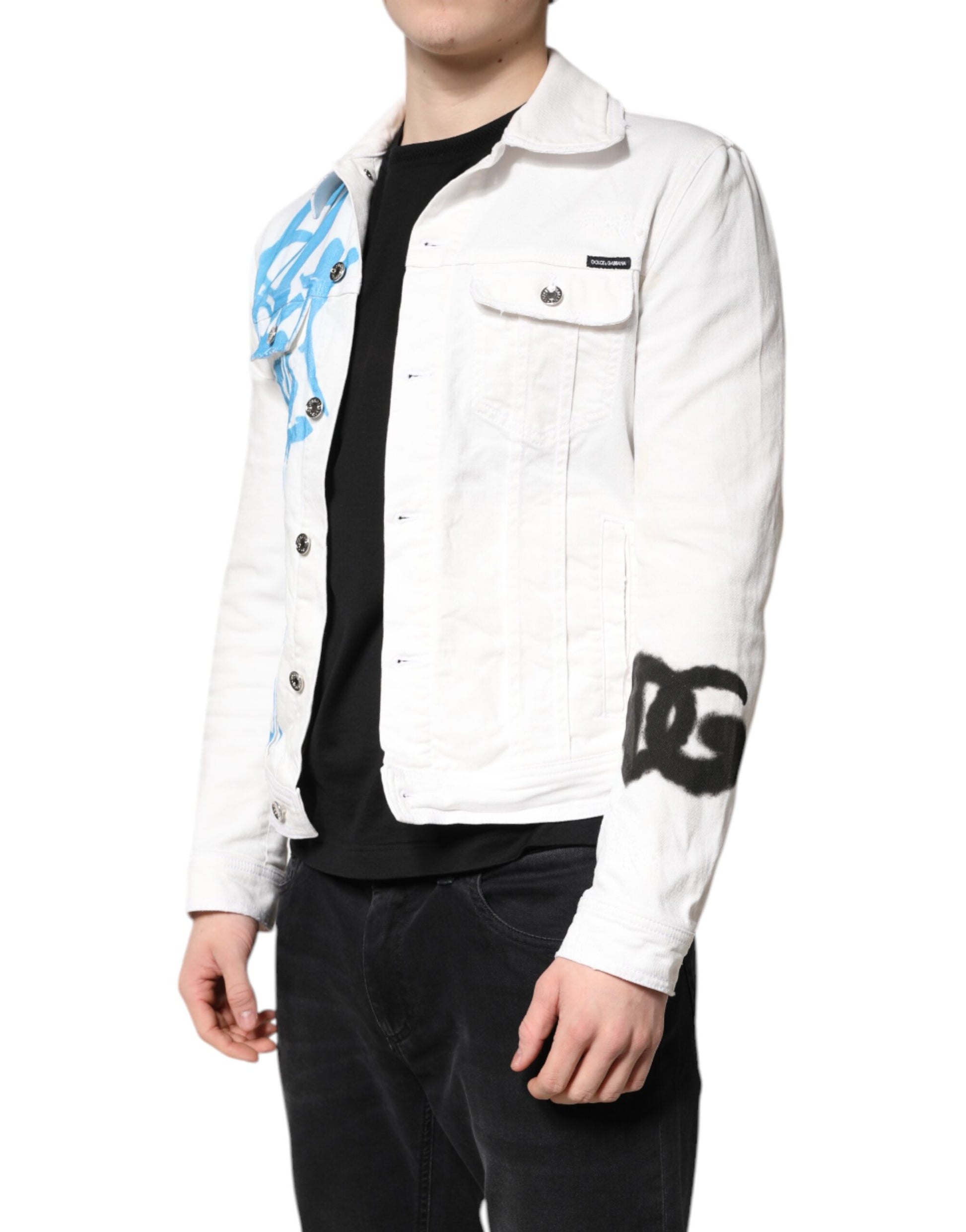 Dolce & Gabbana White Denim Jackets for Men alternate view