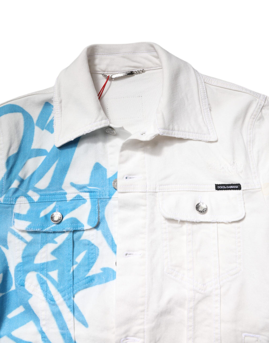 Dolce & Gabbana White Denim Jackets for Men side view