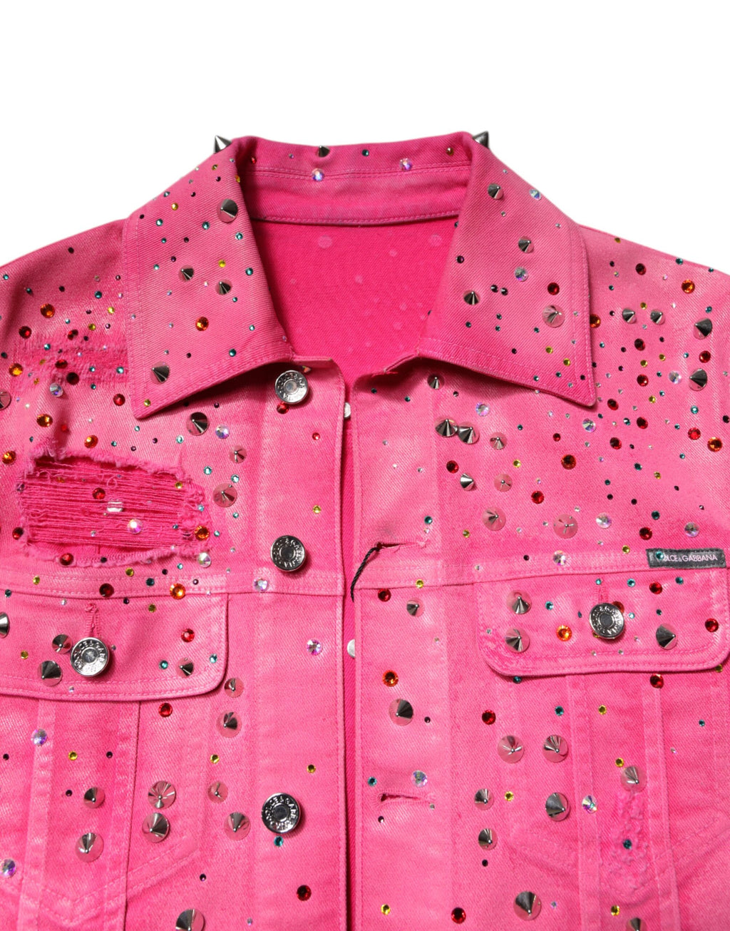 Dolce & Gabbana Pink Denim Jackets for Men additional view