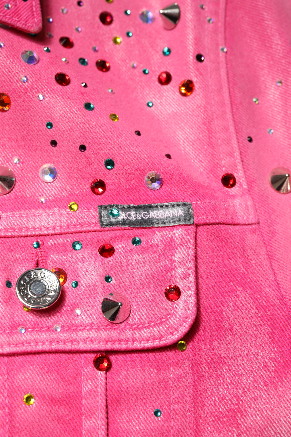 Dolce & Gabbana Pink Denim Jackets for Men additional view