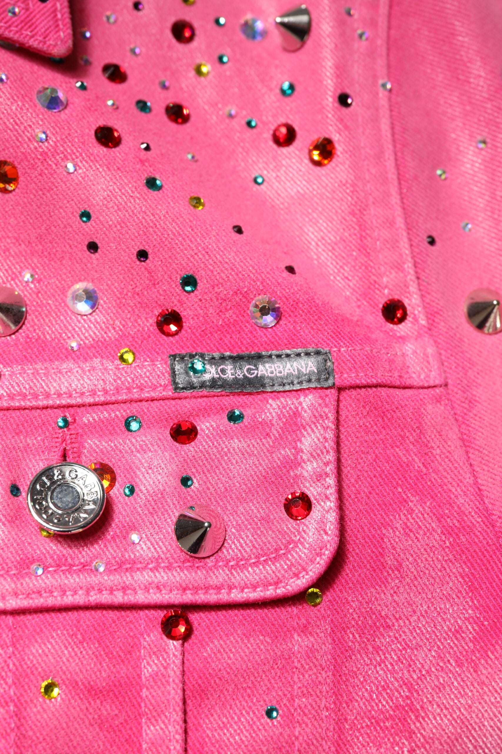 Dolce & Gabbana Pink Denim Jackets for Men additional view
