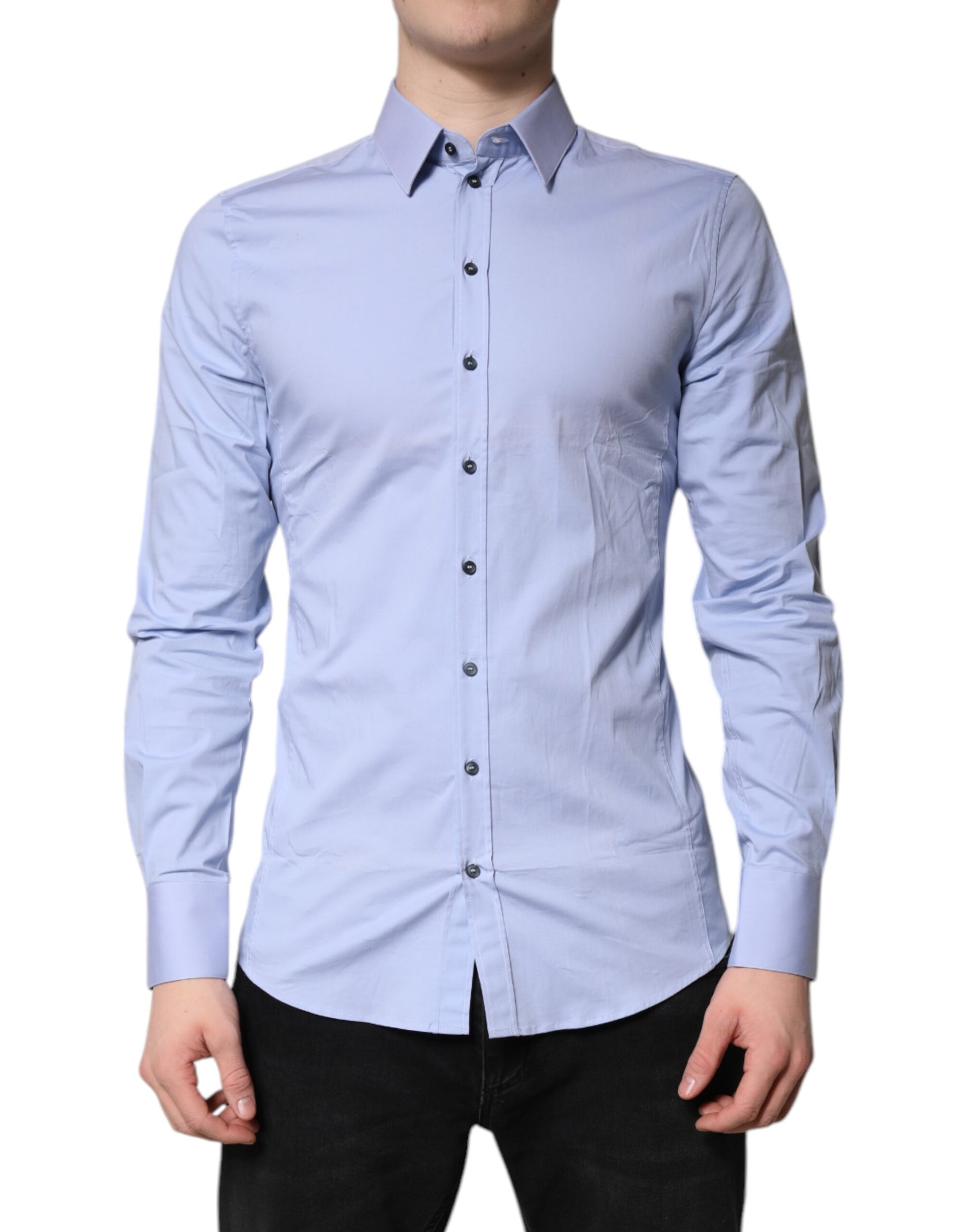 Dolce & Gabbana Blue Dress Shirt for Men alternate view