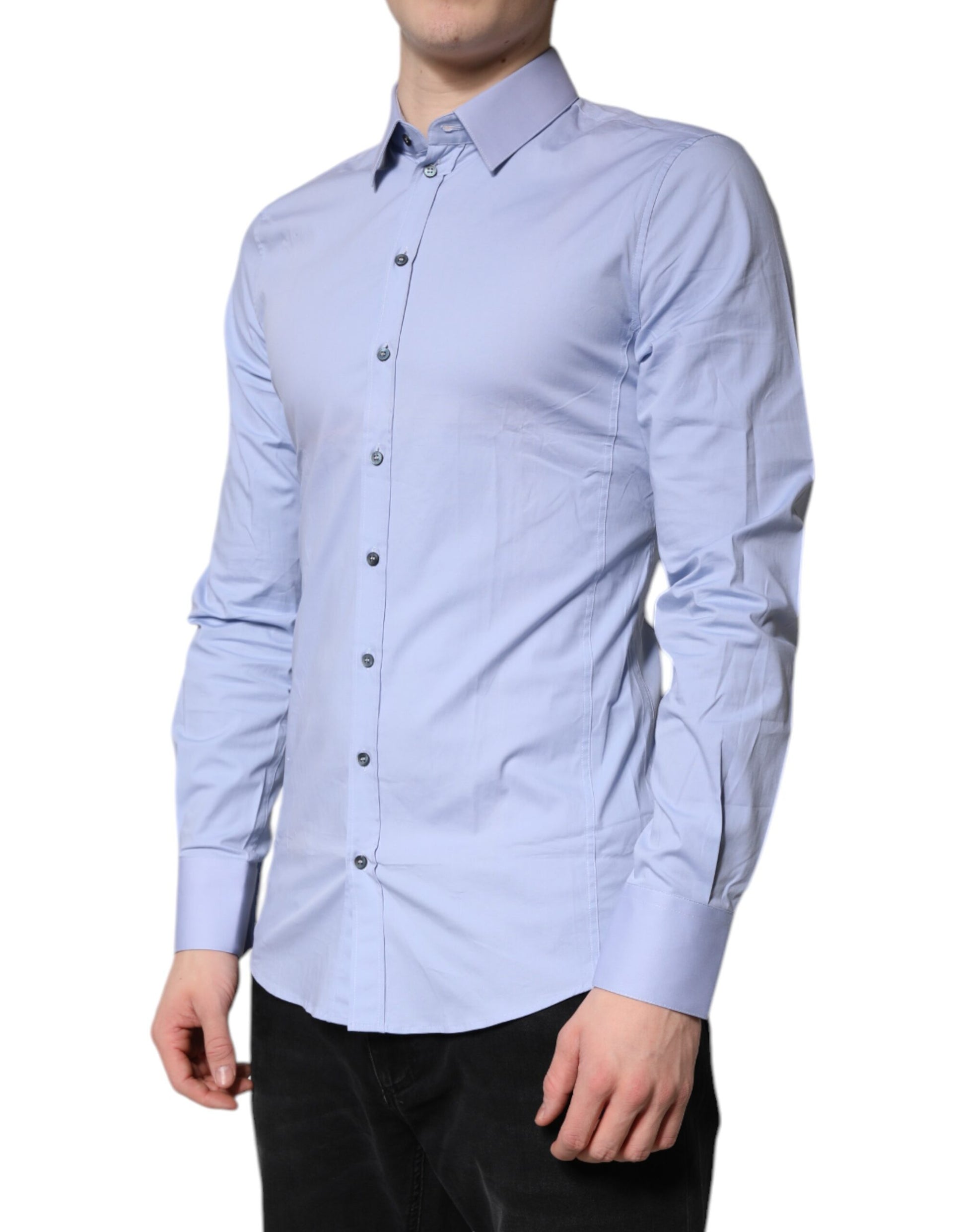 Dolce & Gabbana Blue Dress Shirt for Men detail view
