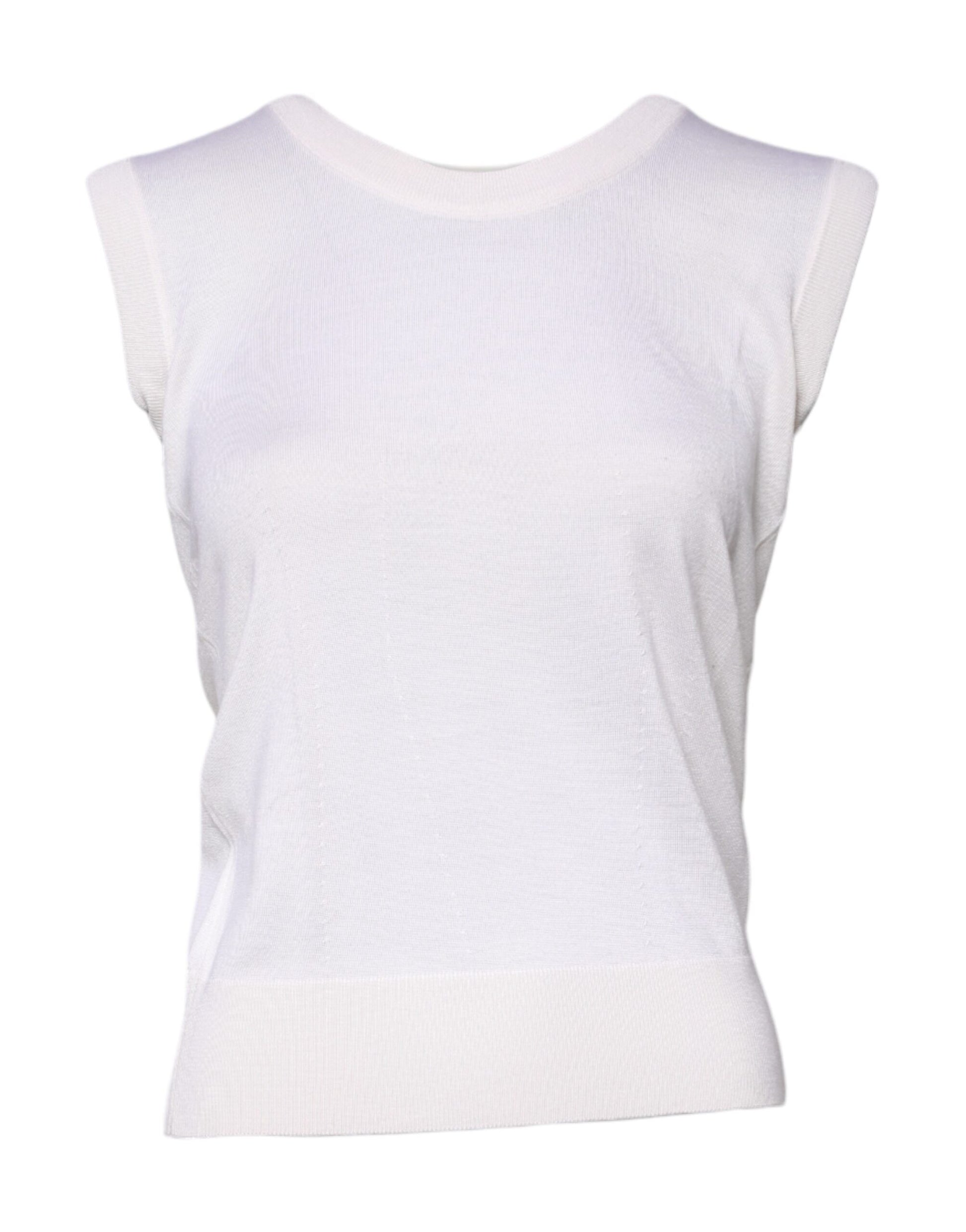 Dolce & Gabbana White Sleeveless T-Shirt for Women alternate view