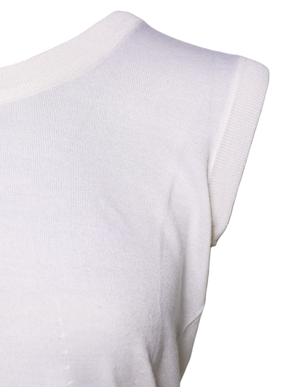 Dolce & Gabbana White Sleeveless T-Shirt for Women detail view