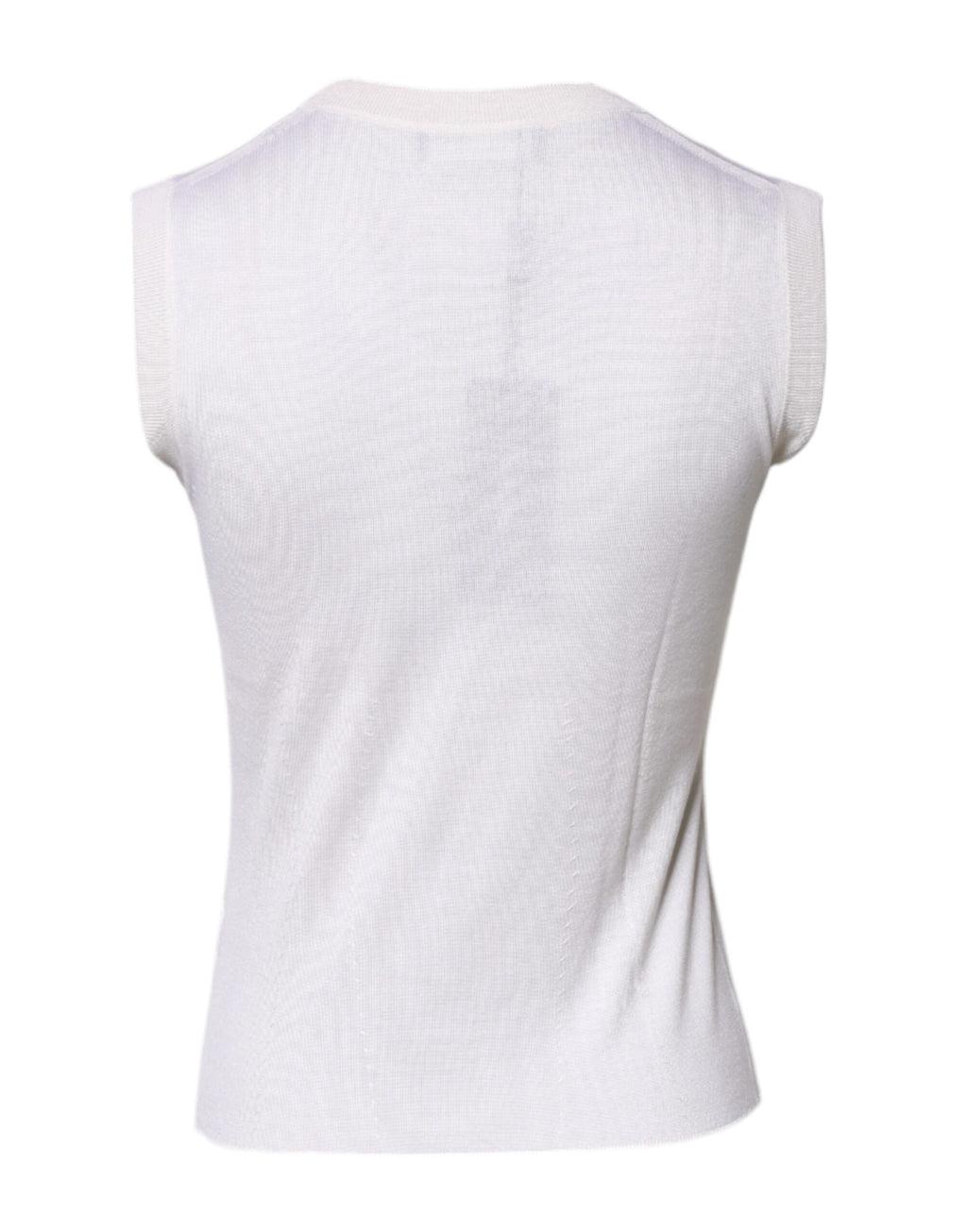 Dolce & Gabbana White Sleeveless T-Shirt for Women side view