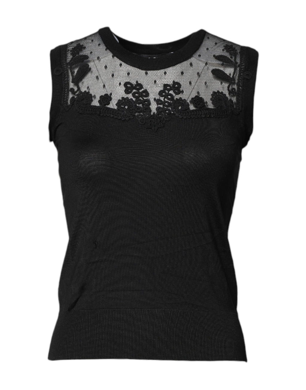 Dolce & Gabbana Black Sleeveless T-Shirt for Women alternate view