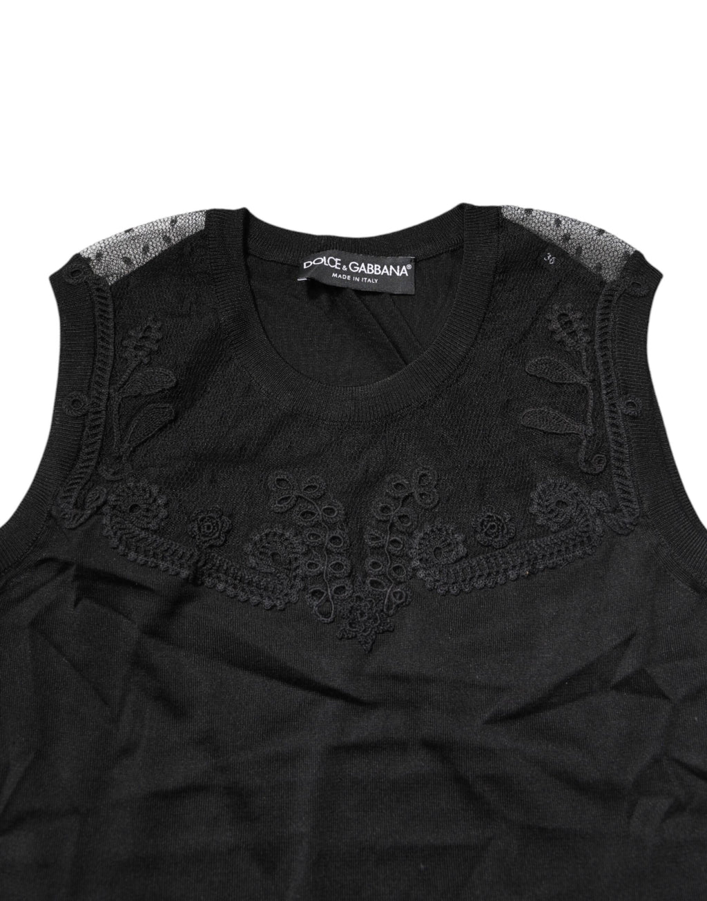 Dolce & Gabbana Black Sleeveless T-Shirt for Women additional view