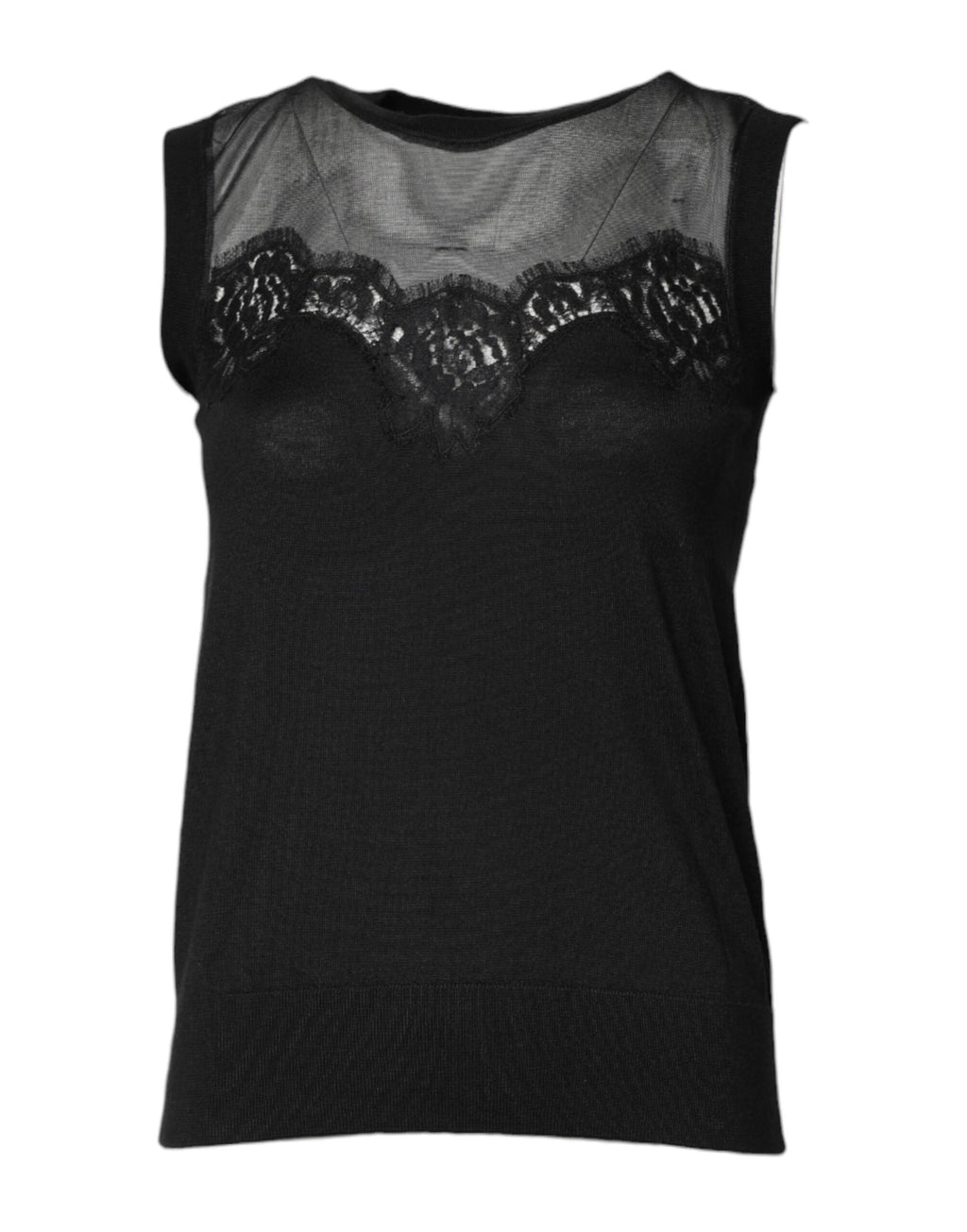 Dolce & Gabbana Black Sleeveless T-Shirt for Women