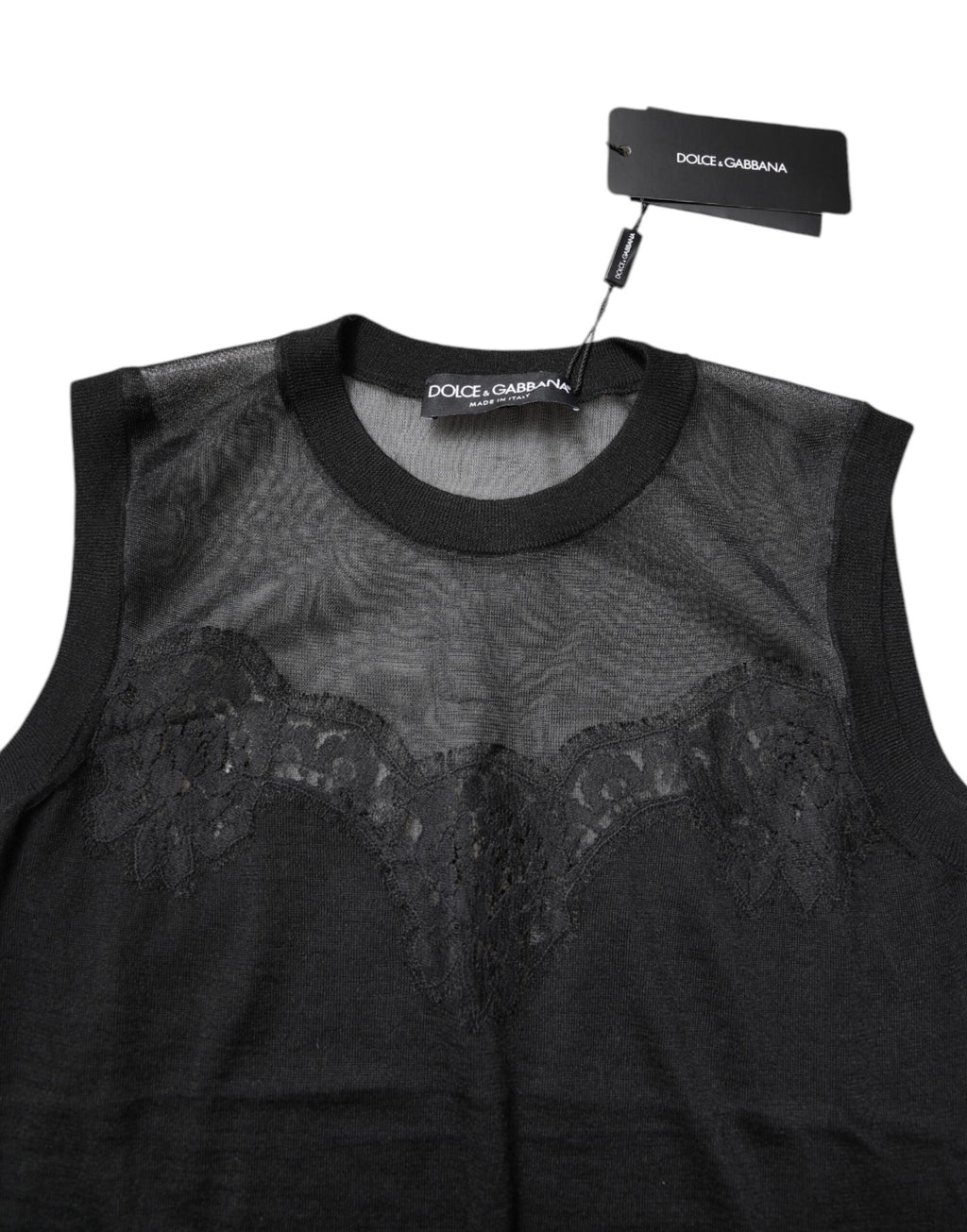 Dolce & Gabbana Black Sleeveless T-Shirt for Women additional view