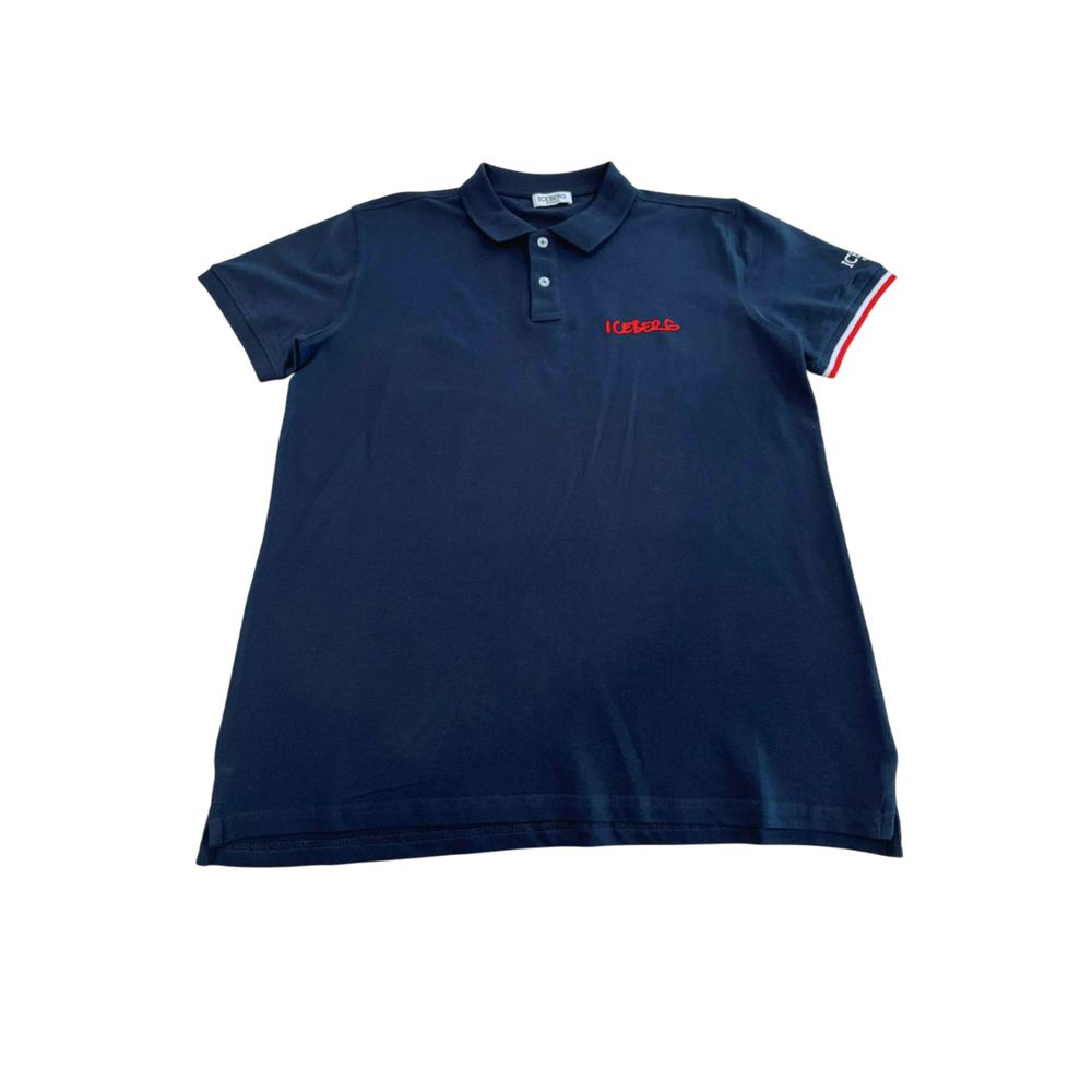 Polo en coton bleu Iceberg pour homme