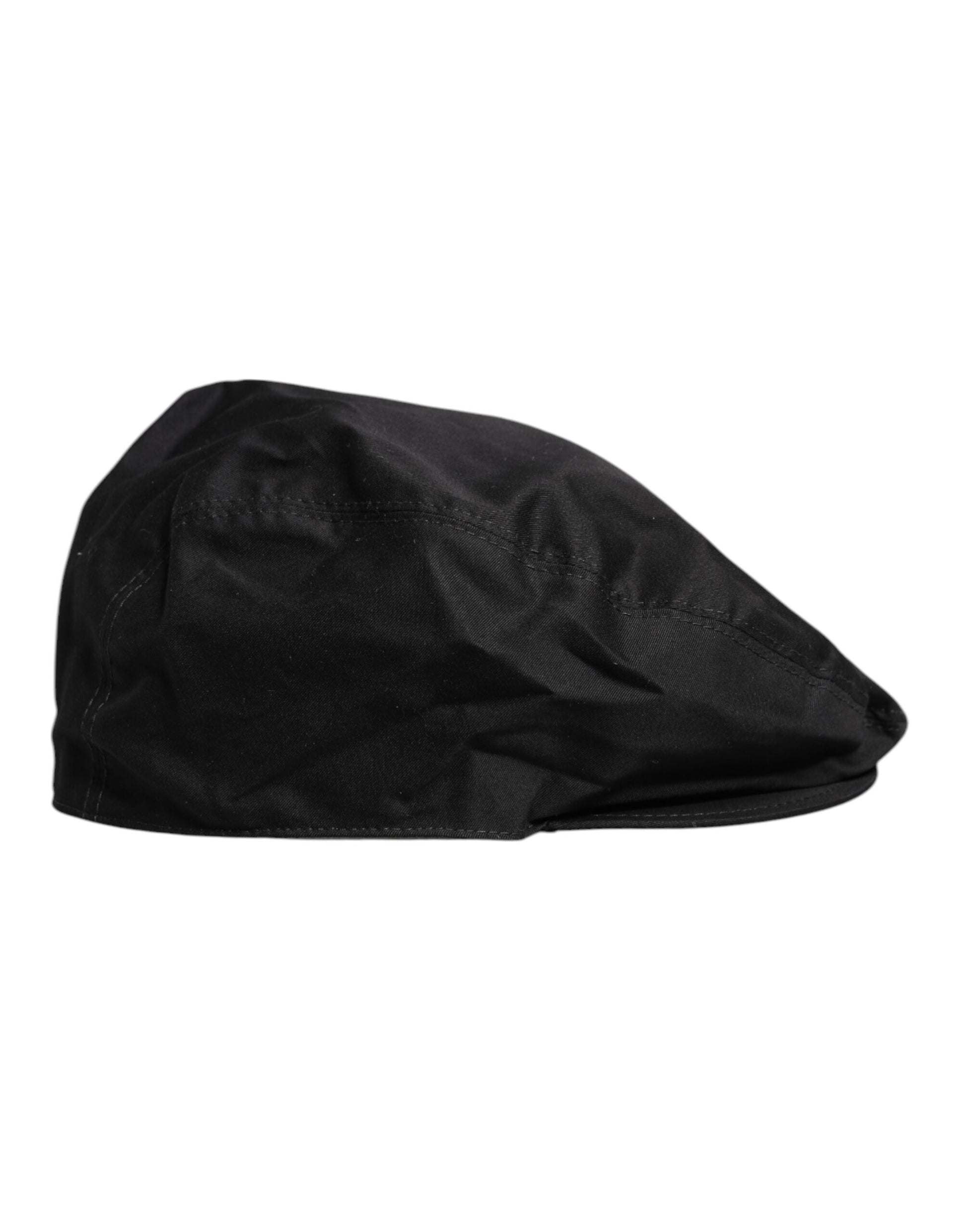Casquette Gavroche Noire en Coton Dolce & Gabbana