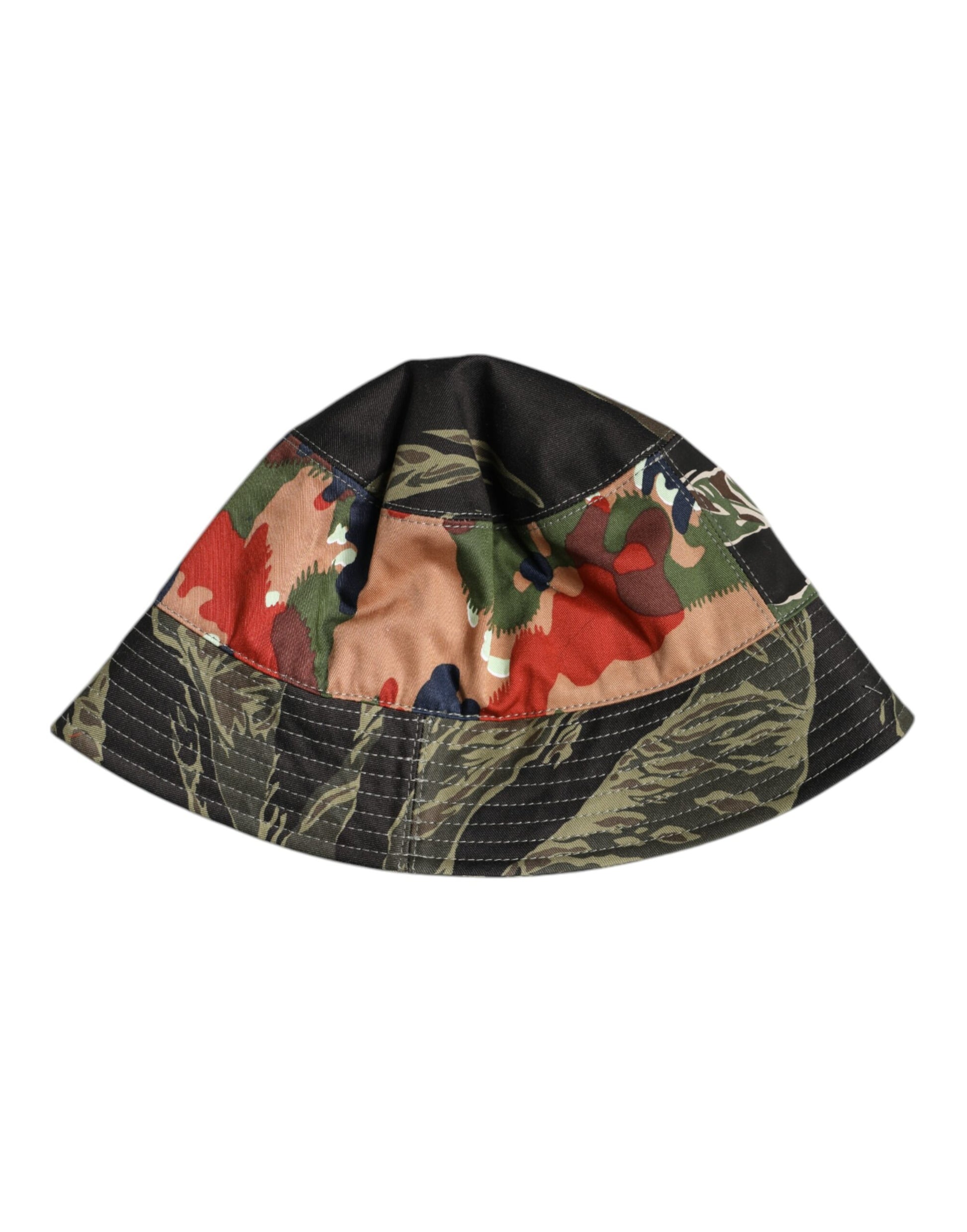 Chapeau bob Dolce & Gabbana à large bord, plaque DG multicolore