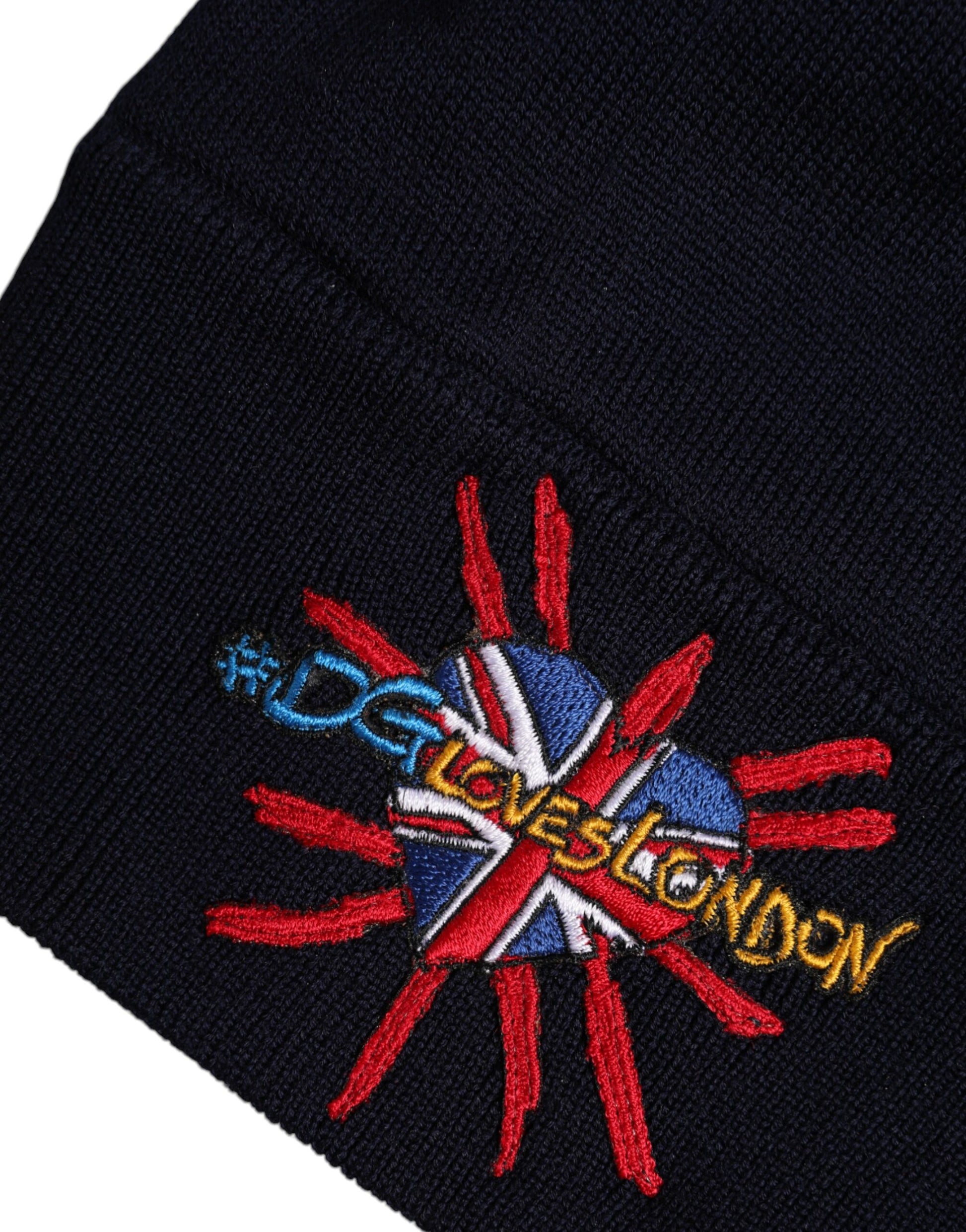 Dolce & Gabbana Black Beanie for Men side view