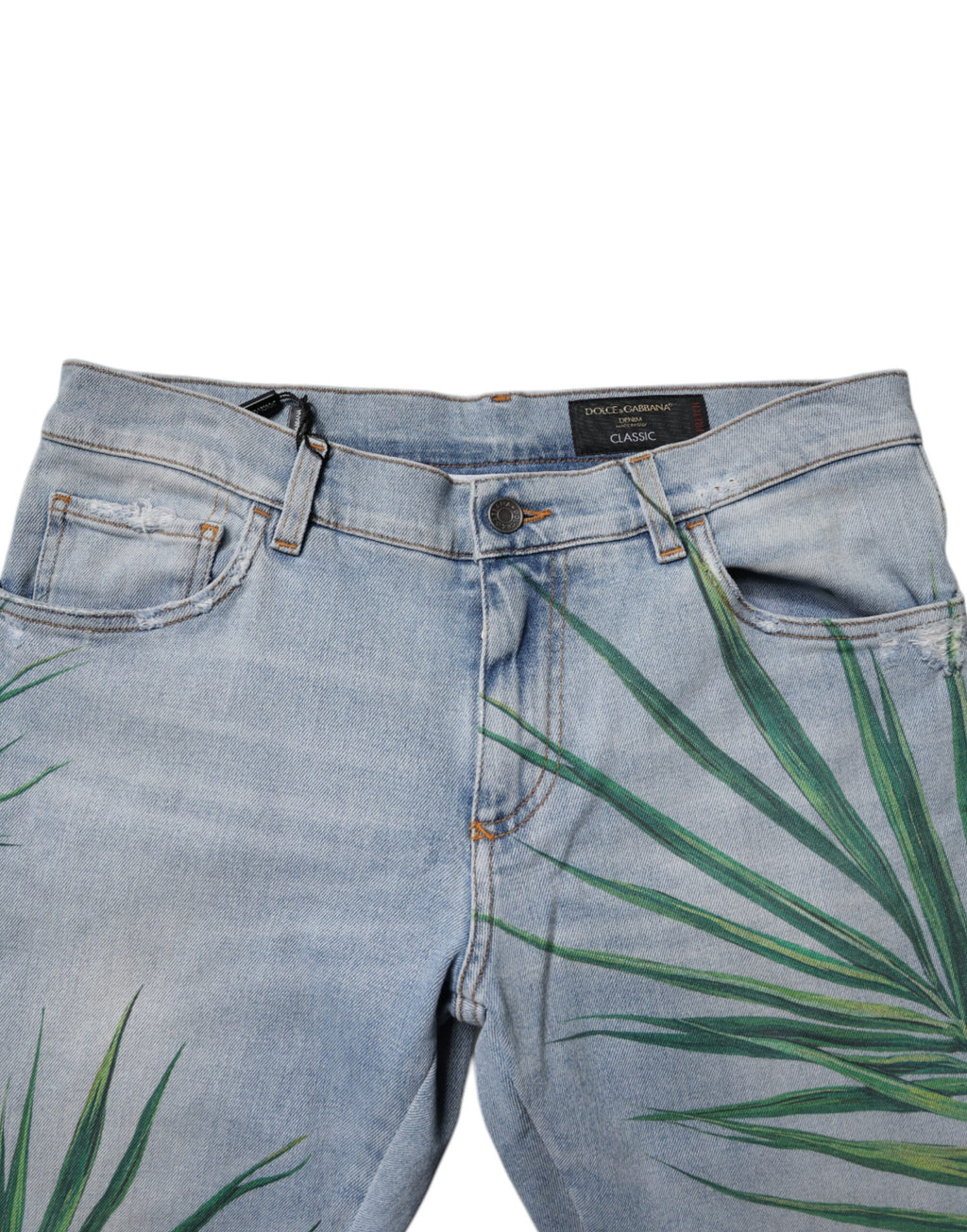 Dolce & Gabbana Blue Skinny Jeans for Men side view