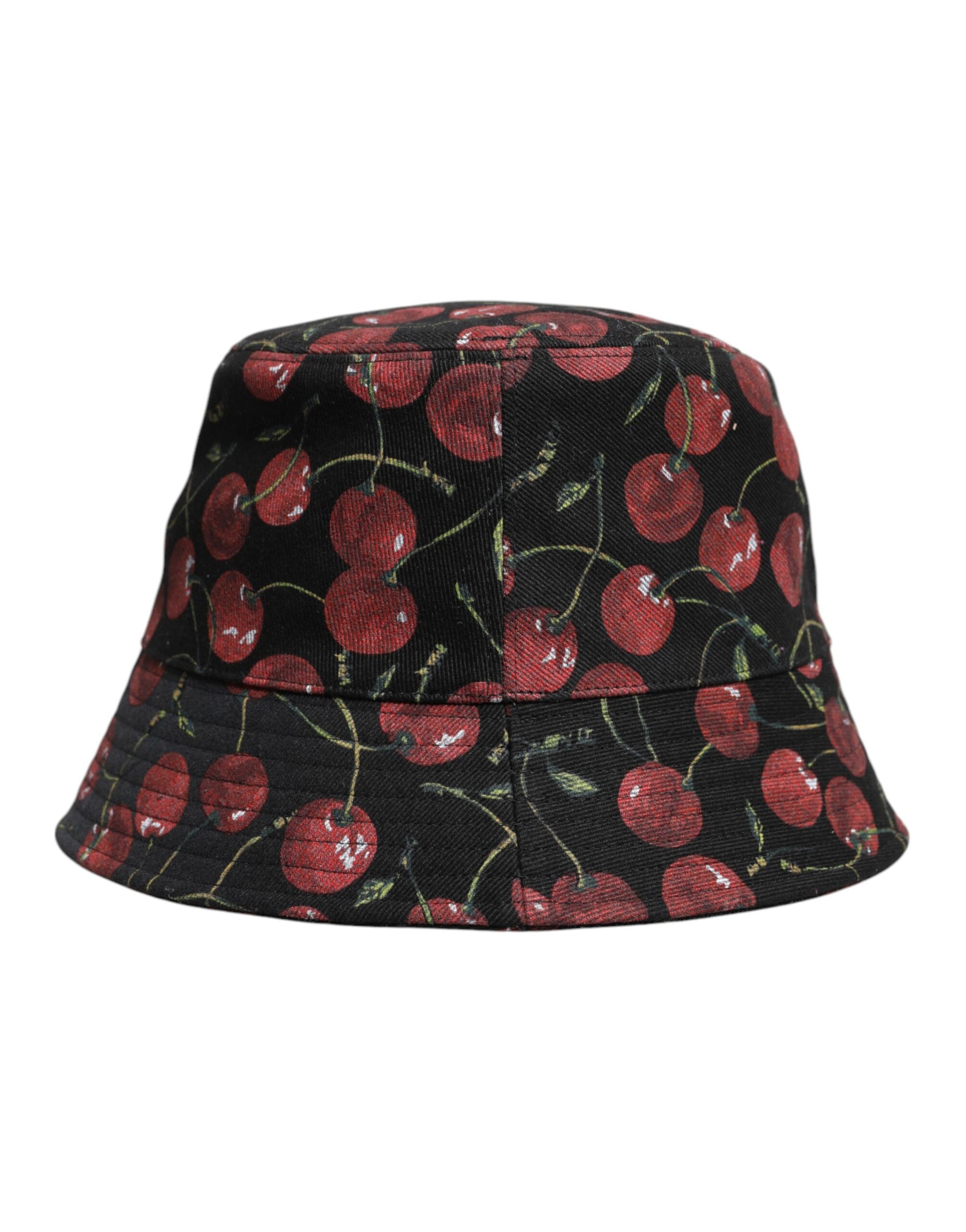 Chapeau bob Dolce & Gabbana en coton noir imprimé à large bord