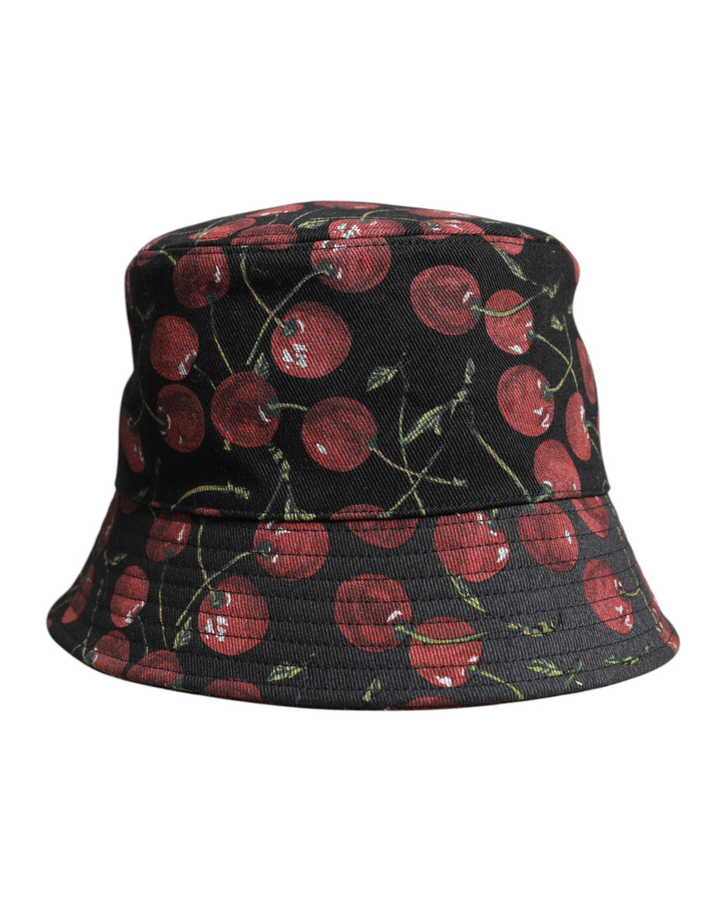 Chapeau bob Dolce & Gabbana en coton noir imprimé à large bord