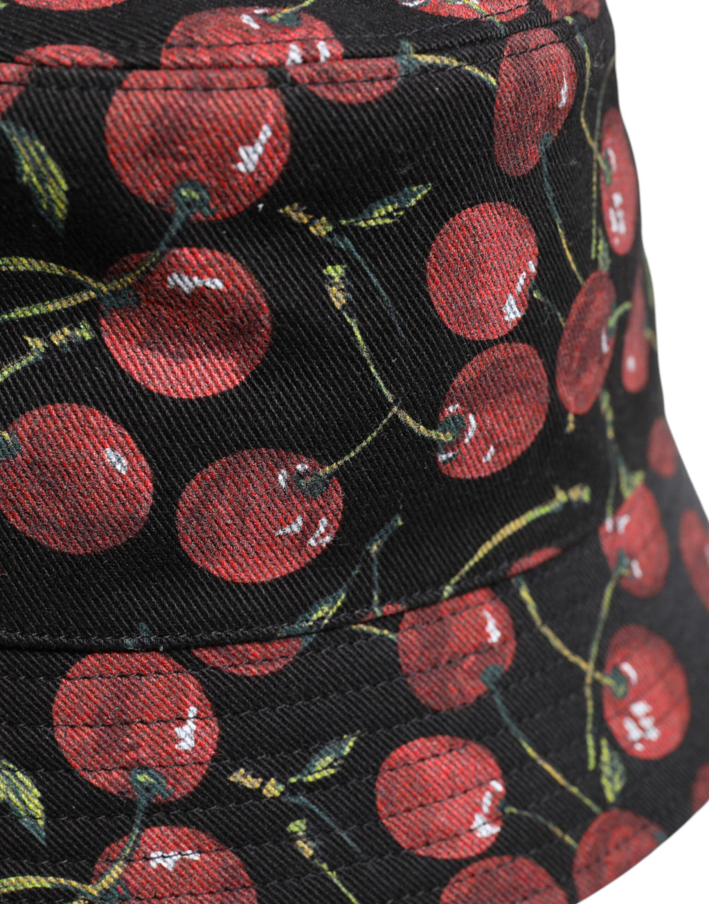 Chapeau bob Dolce & Gabbana en coton noir imprimé à large bord