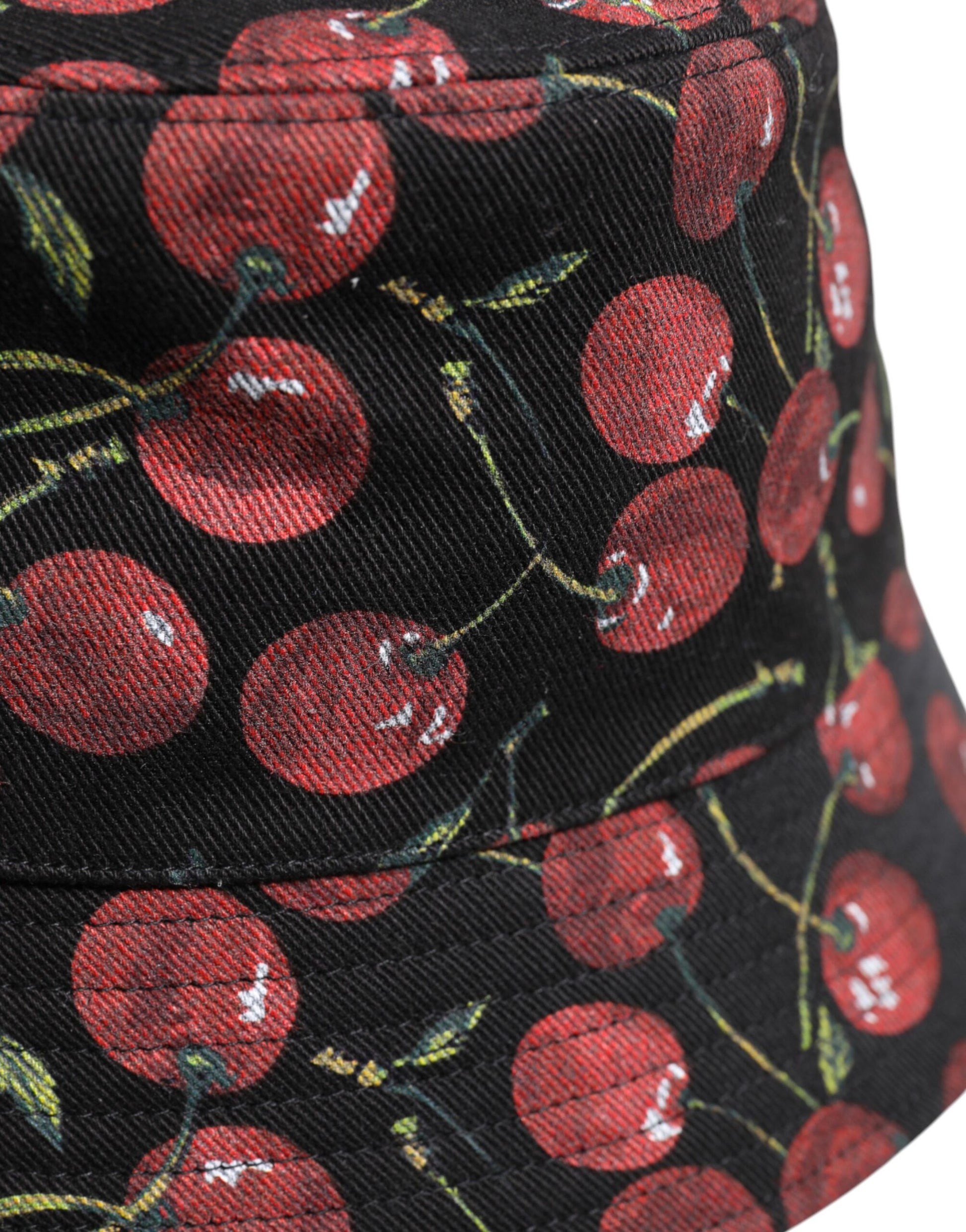 Chapeau bob Dolce & Gabbana en coton noir imprimé à large bord
