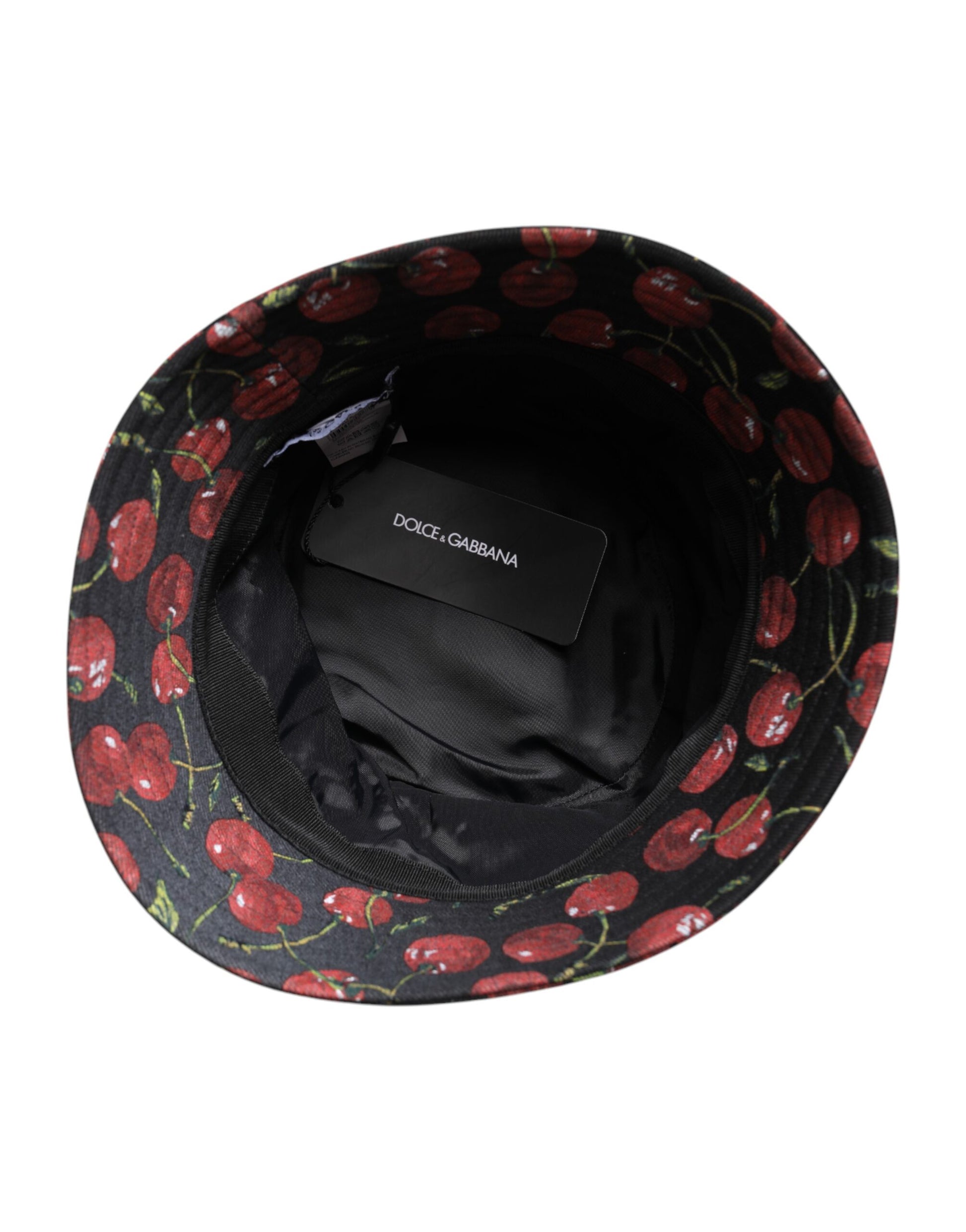 Chapeau bob Dolce & Gabbana en coton noir imprimé à large bord