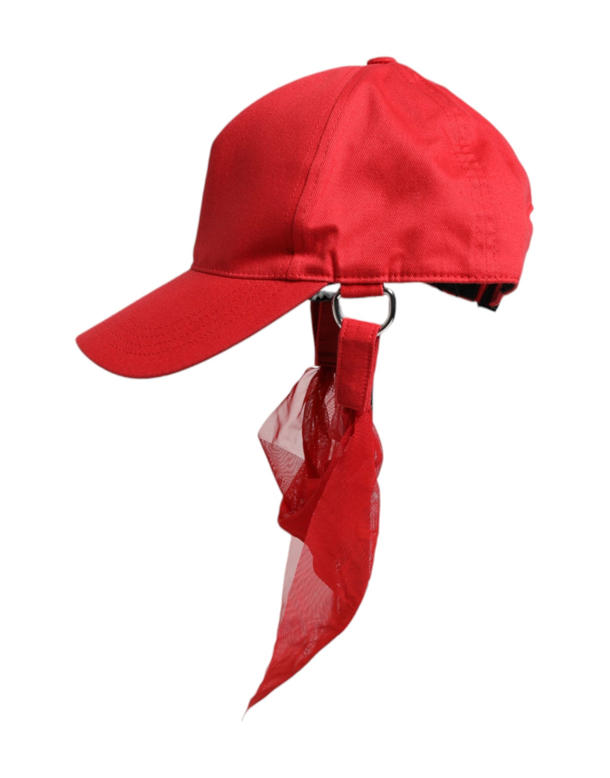 Dolce & Gabbana Red Baseball Cap for Women detail view