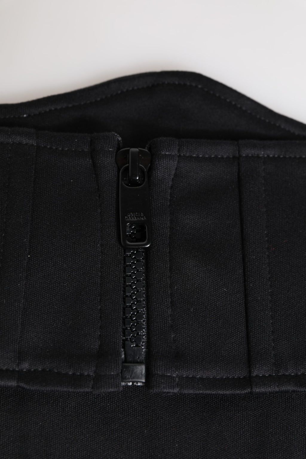 Ceinture de smoking en coton noir Dolce & Gabbana avec plis (cummerbund)