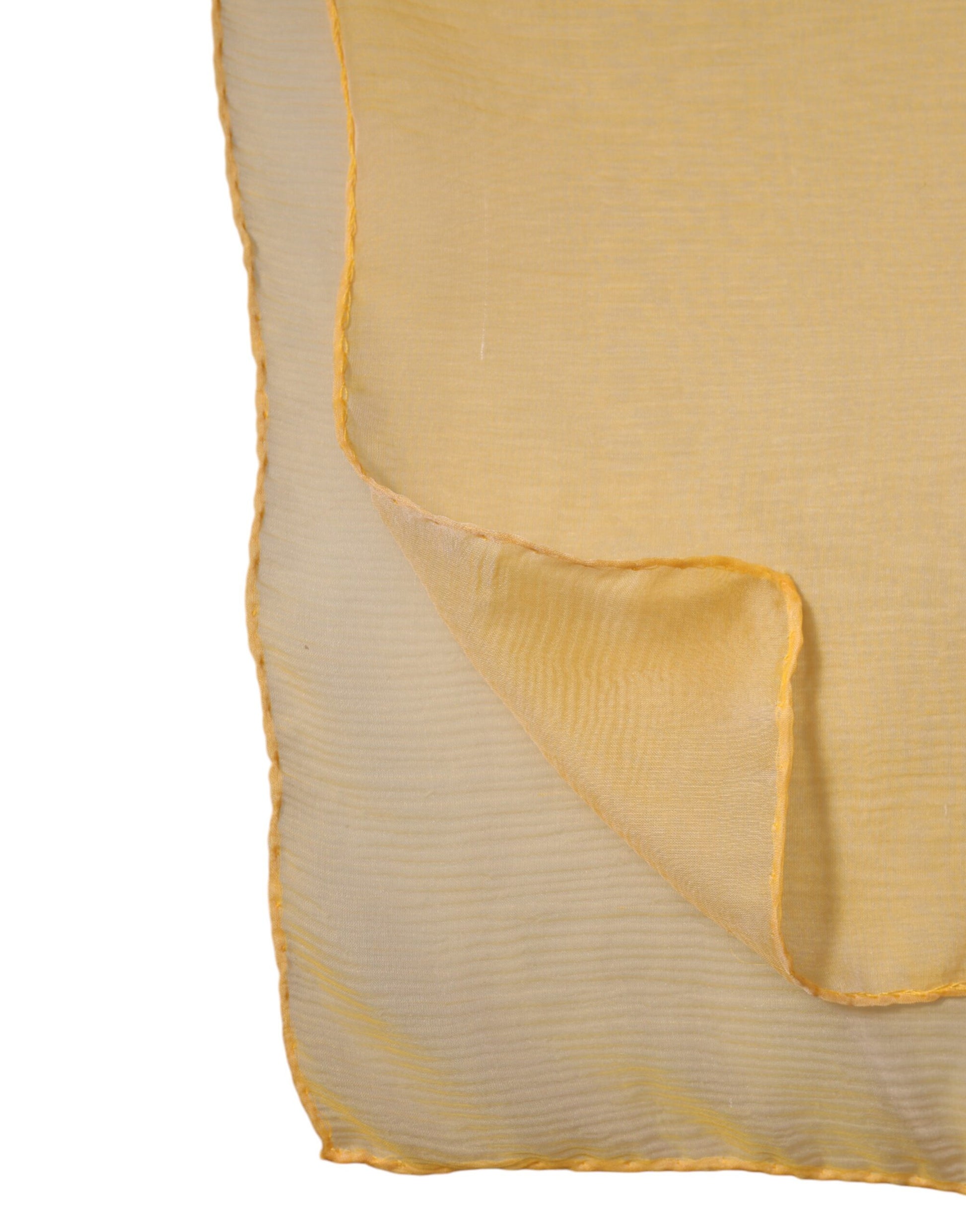 Écharpe châle rectangulaire en soie jaune Dolce & Gabbana